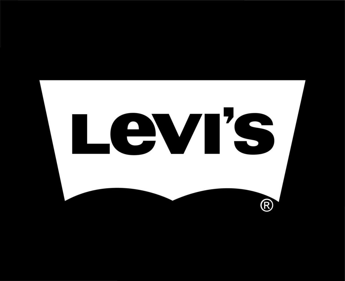 Levi's logo in black and white, featuring the brand name in bold letters inside a curved rectangle.