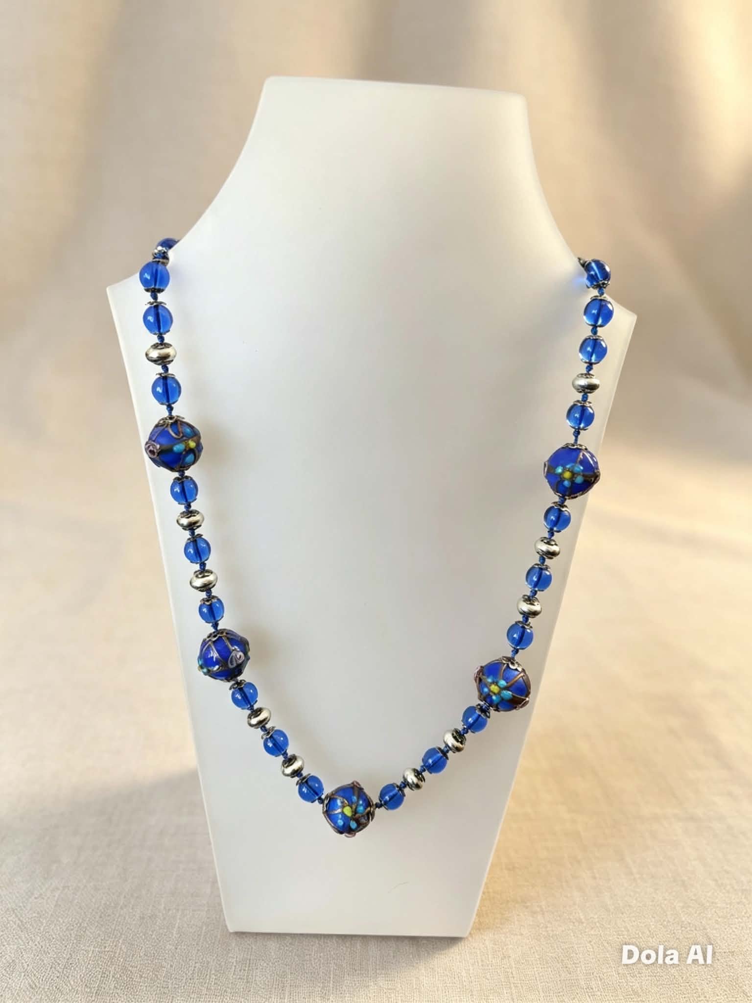 Murano Style Glass Necklace - 26cms length