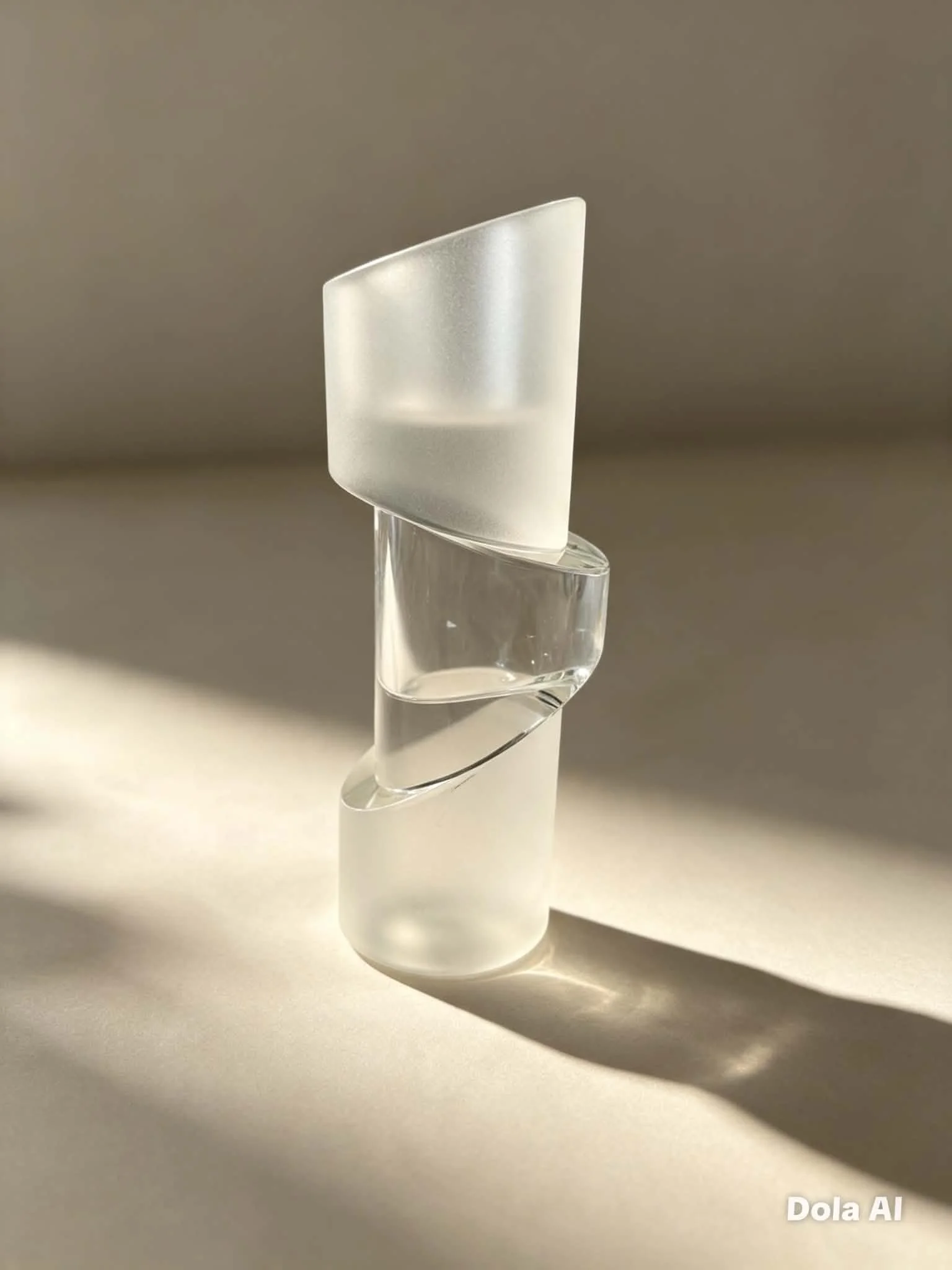 Rosenthal 16cm Modernist Spiral Glass Candlestick