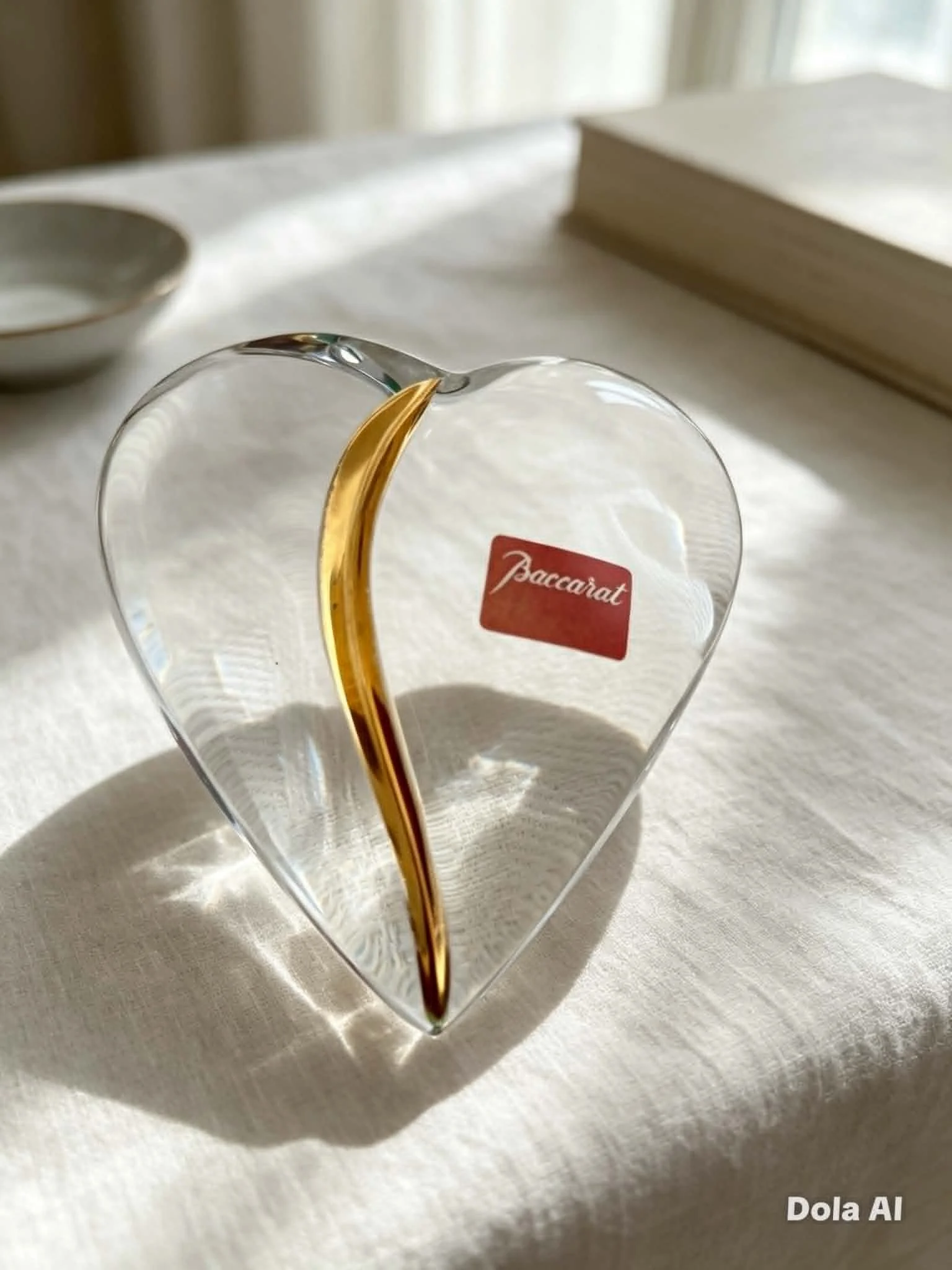 Baccarat Heart of Passion Crystal Paperweight