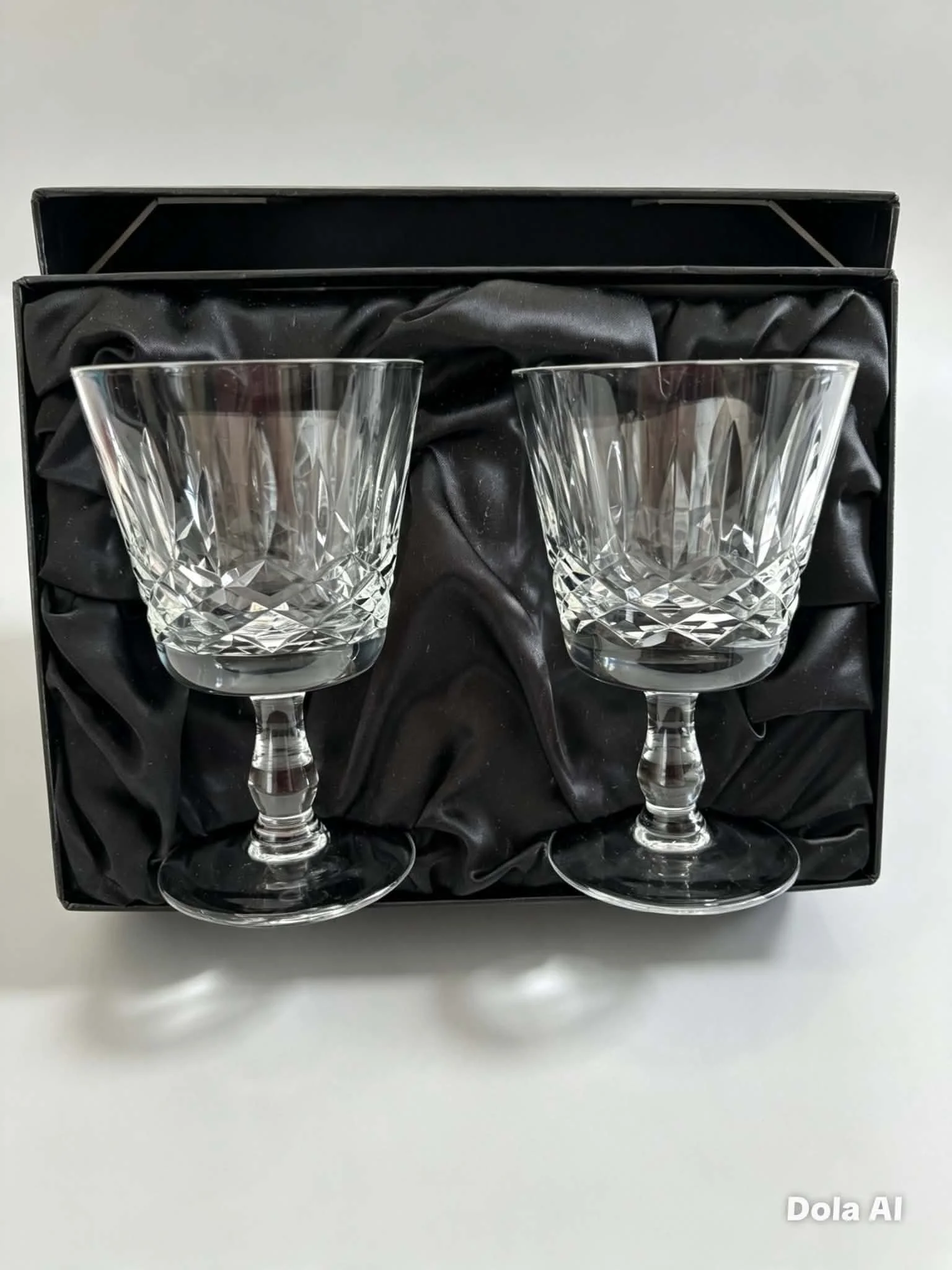 Legends Boxed Pair Cut Crystal Wine Glasses