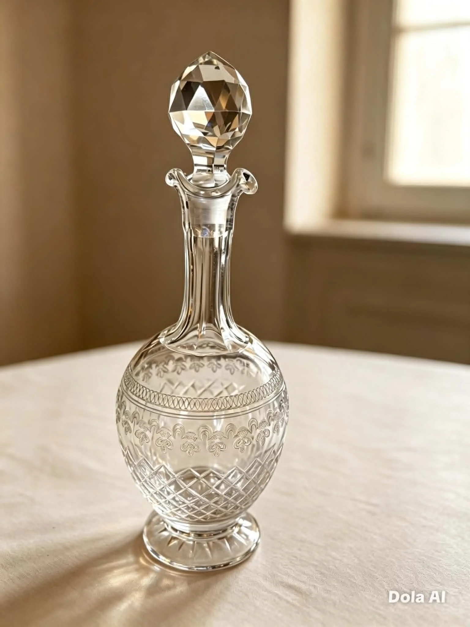 Edwardian Pall Mall 'Lady Hamilton' Etched & Cut Decanter