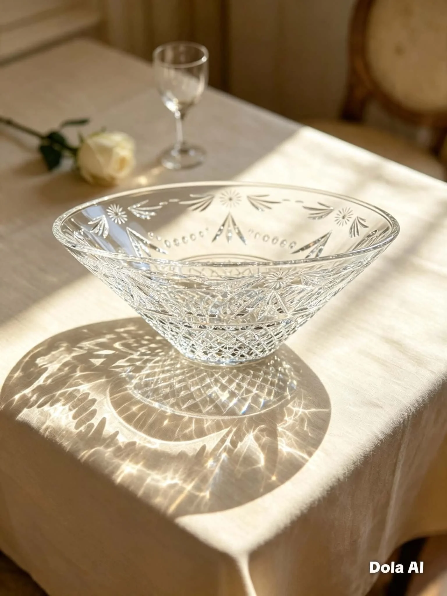 Stuart Beaconsfield Large Crystal Bowl - 34cms diameter