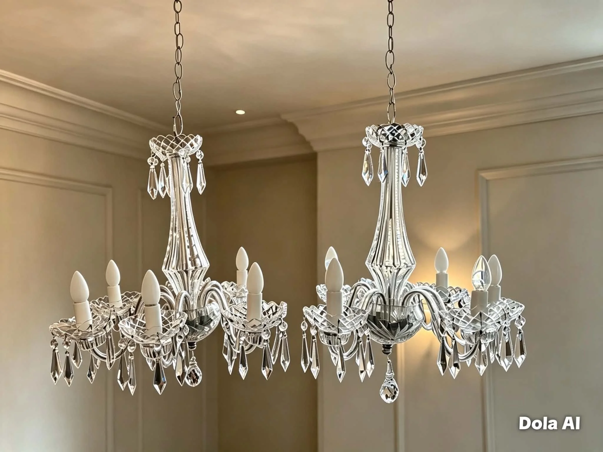 Waterford Crystal Chandeliers - Matching Pair
