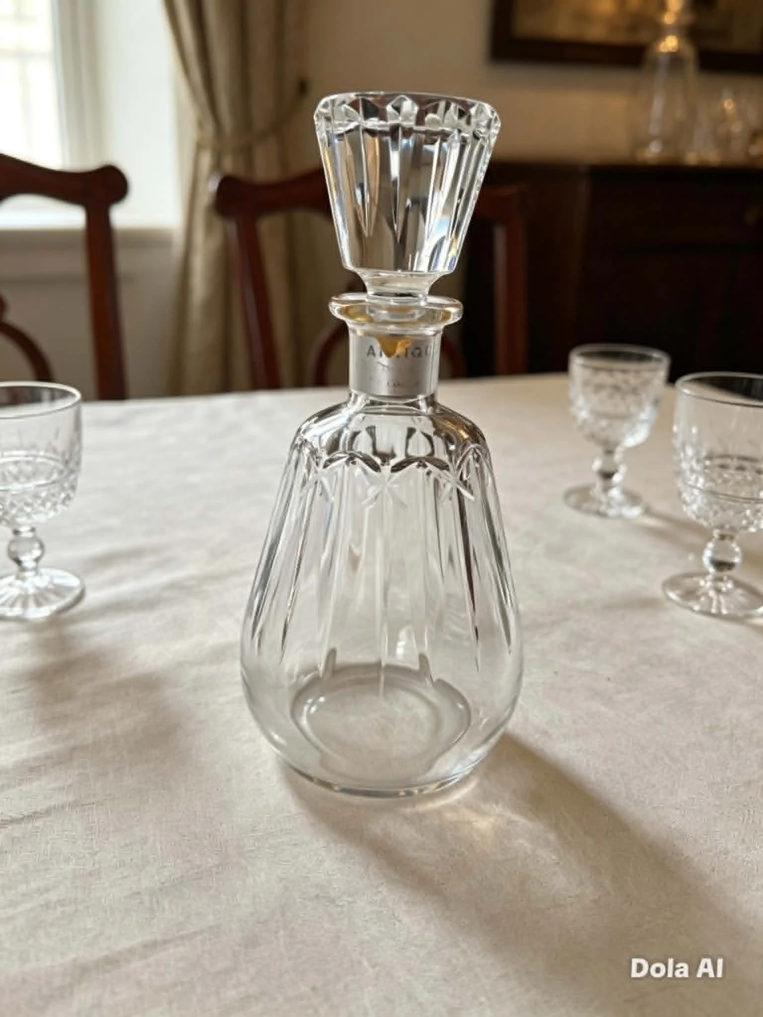 Baccarat Crystal Decanter - Made  Exclusively for Thomas Hine Cognac
