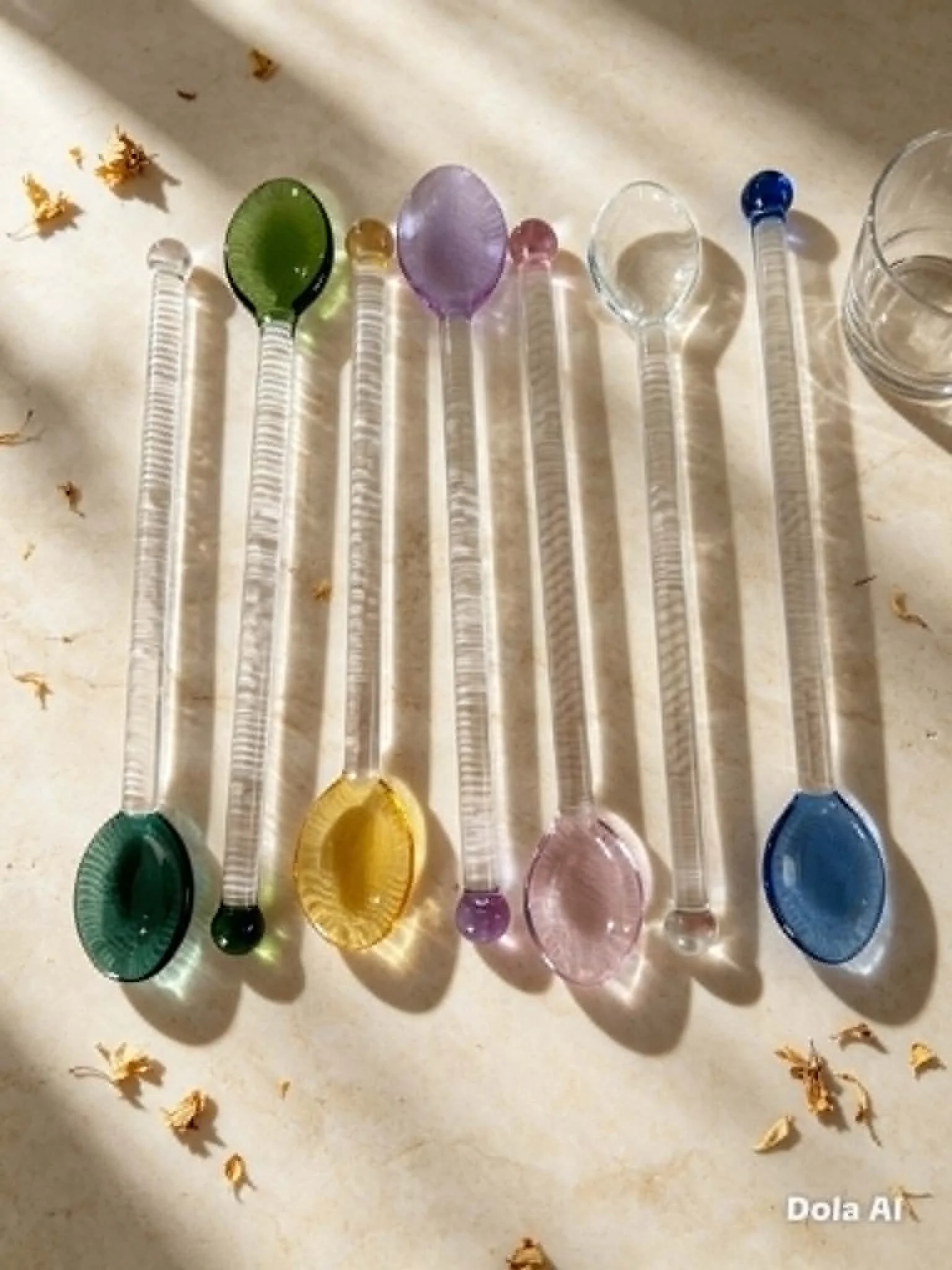 Glass Spoons - Various Colours - Individually Priced