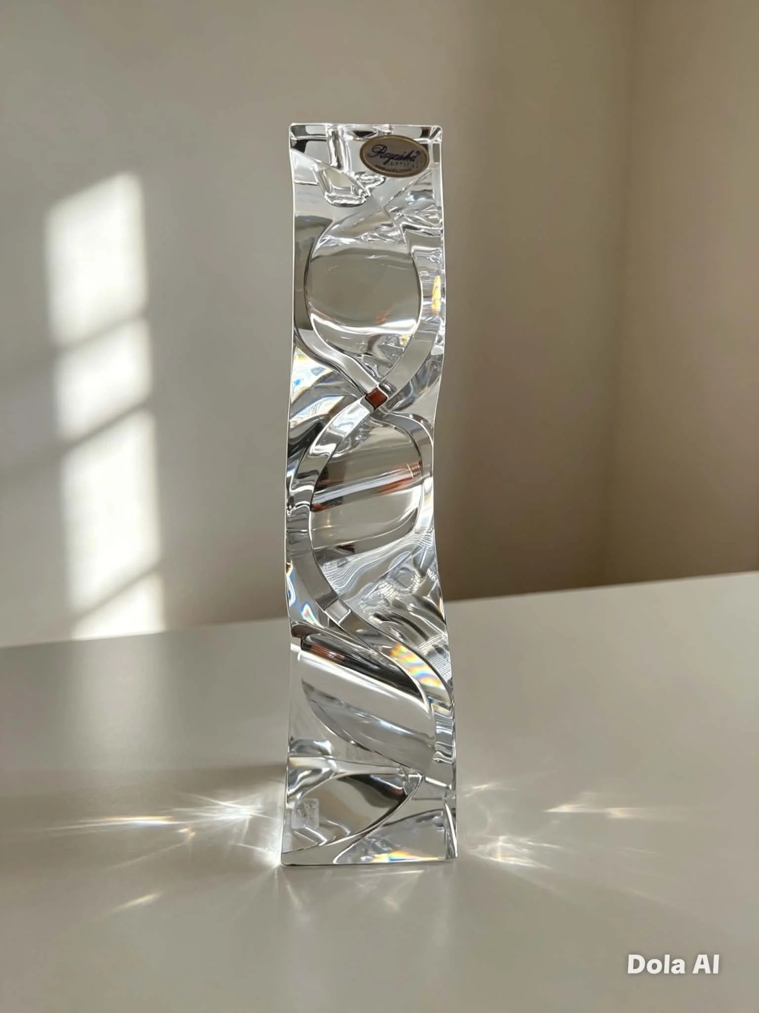 Rogaska 'Cobra' Crystal Twist Candlestick - Boxed
