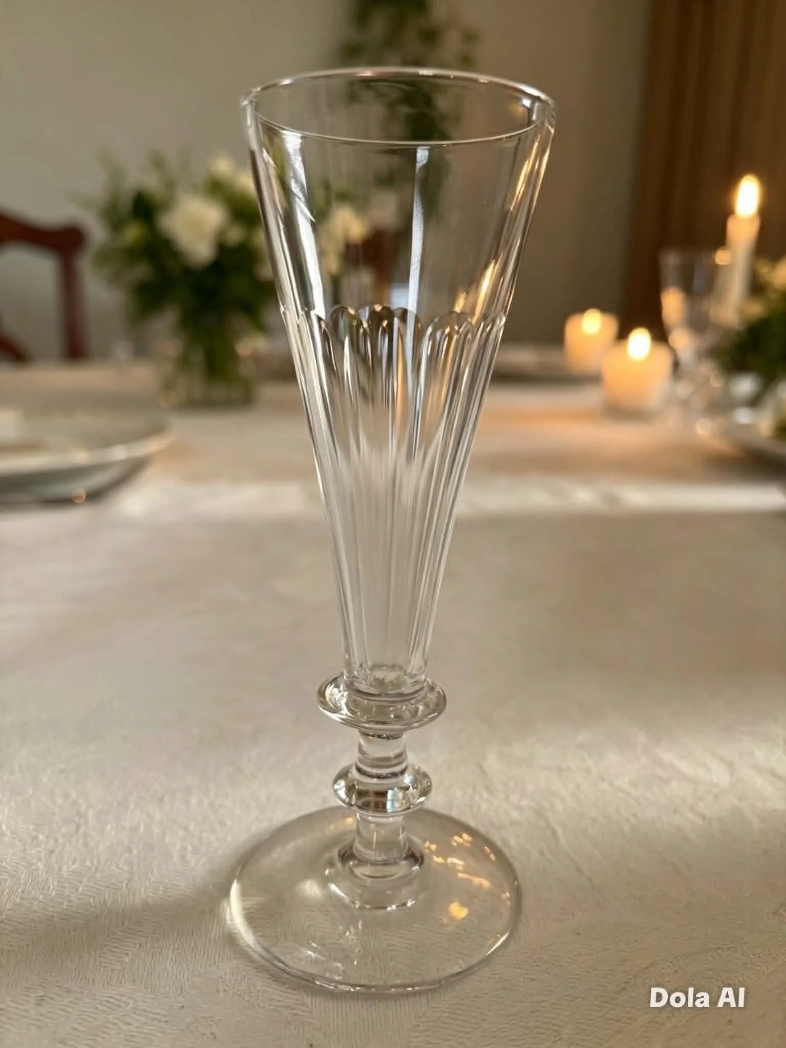 Cut-Glass Fluted Champagne c.1900s - Set of 4