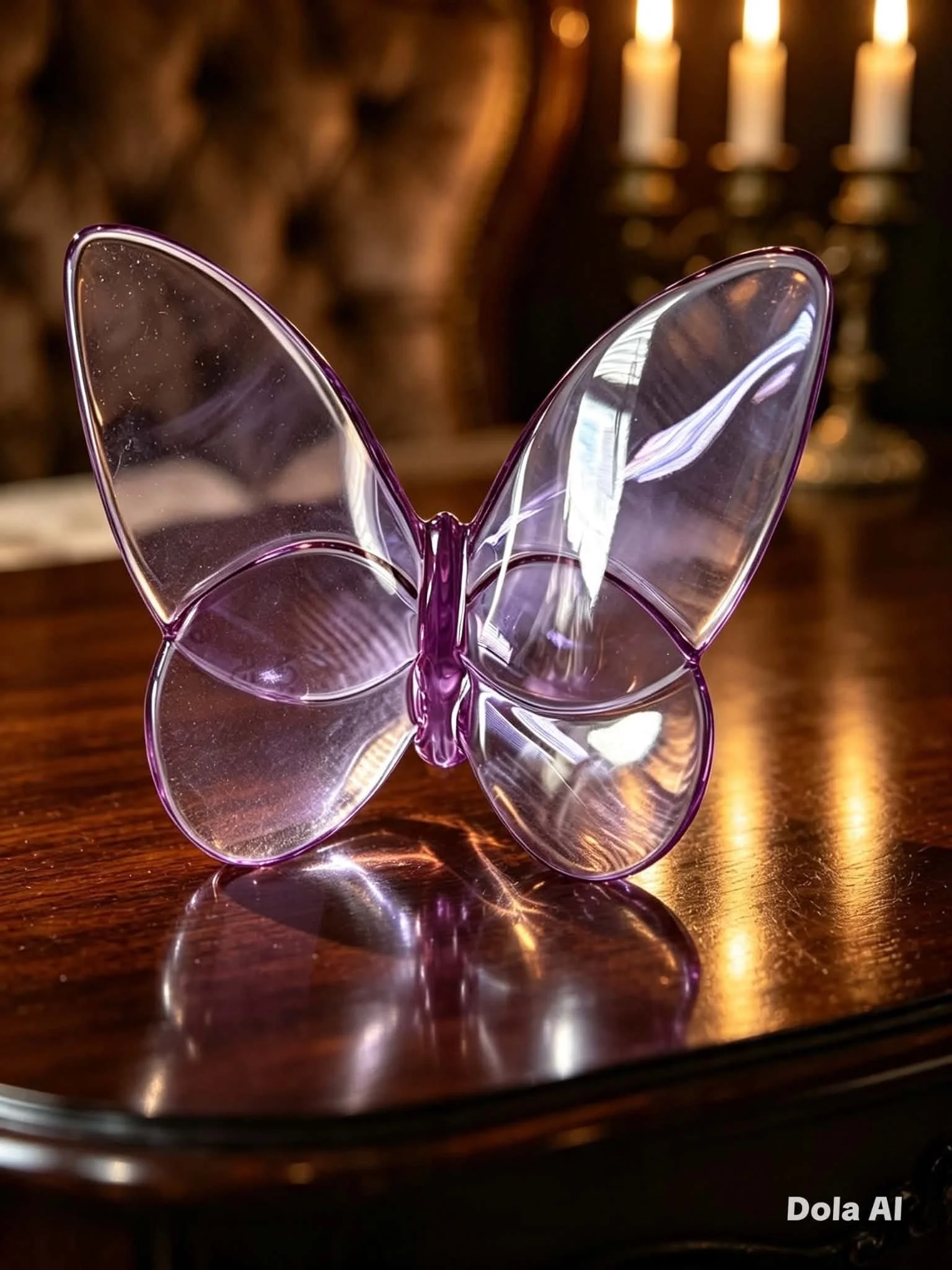 Baccarat Purple Crystal Butterfly