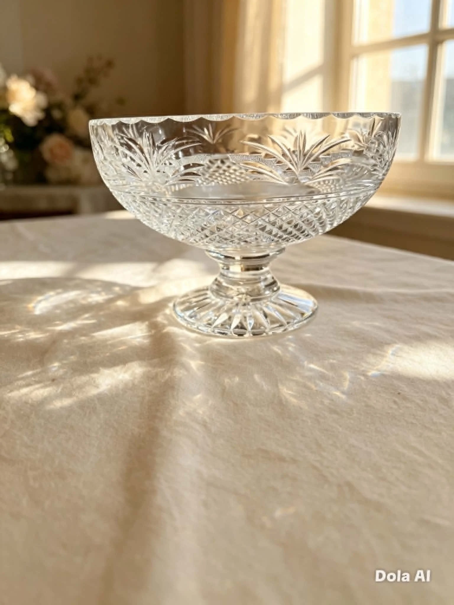 Stuart Crystal 'Sherbourne'  Large Pedestal Comport Bowl