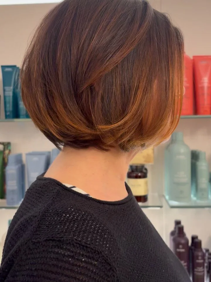 Verliebt in diese Copper Balayage 🍂✨

#copperhair #balayage #copperbalayage #bobhair