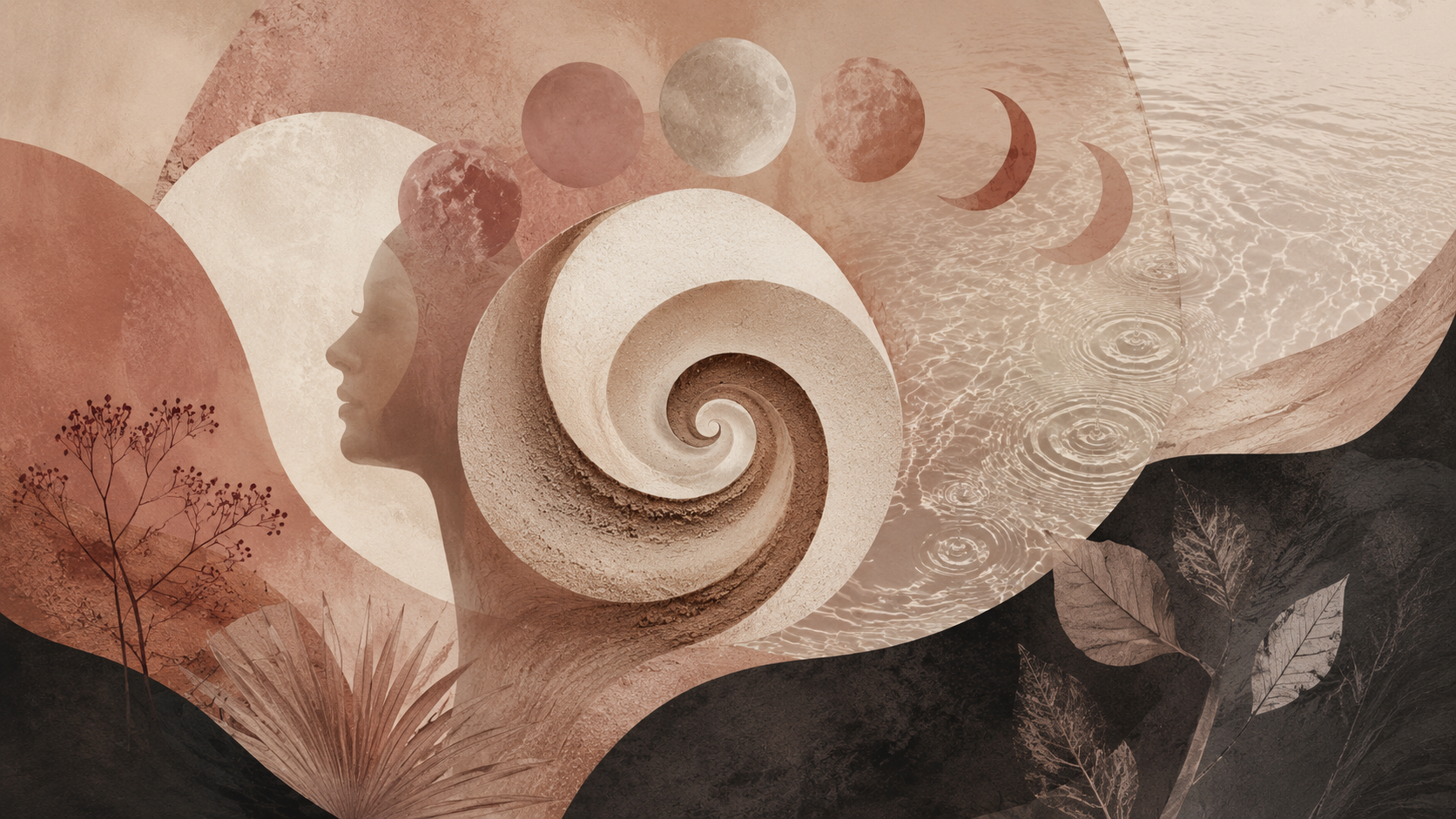 the phases of the moon and a woman's cyclical nature