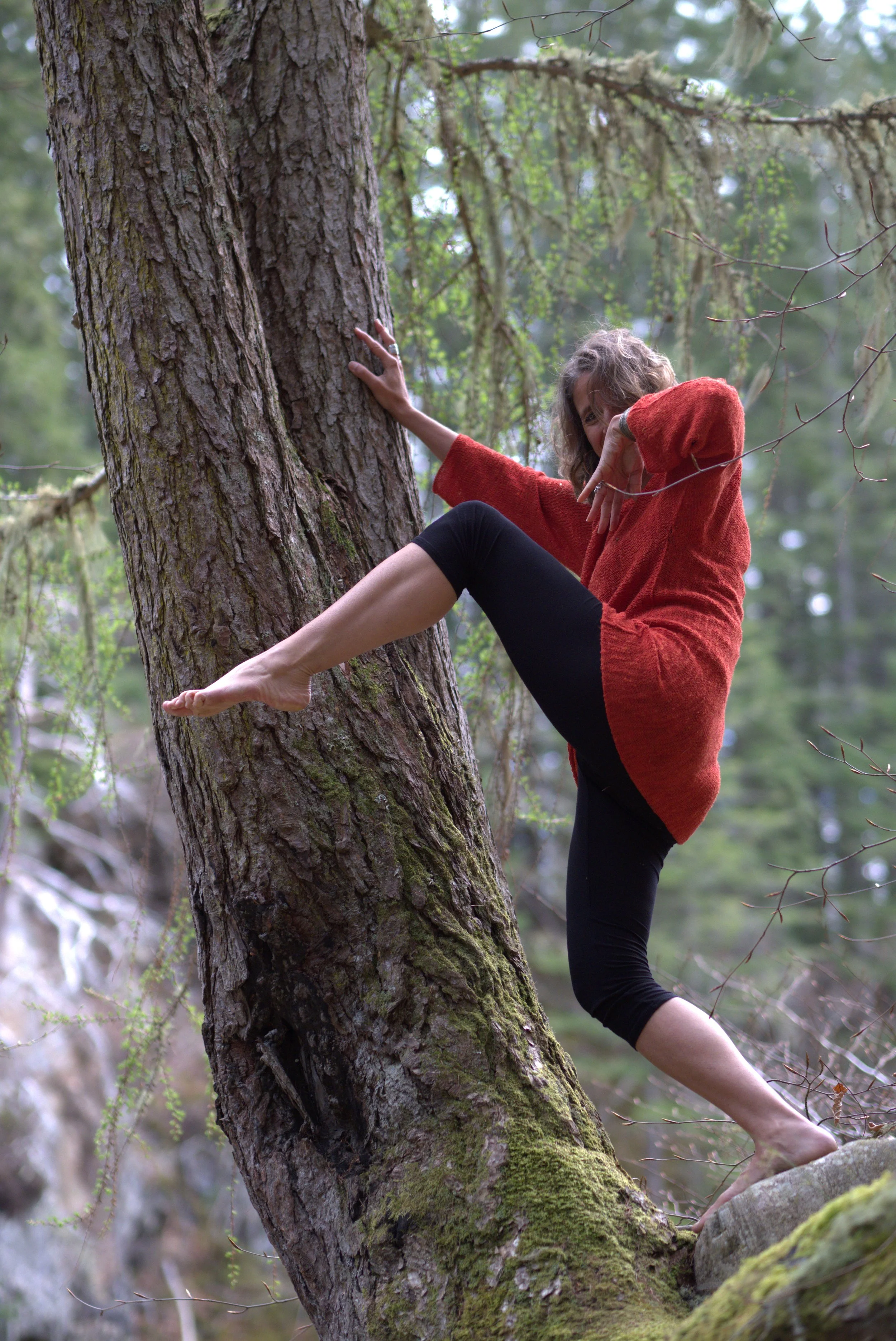 dance and movement in nature, scotland , findhorn river