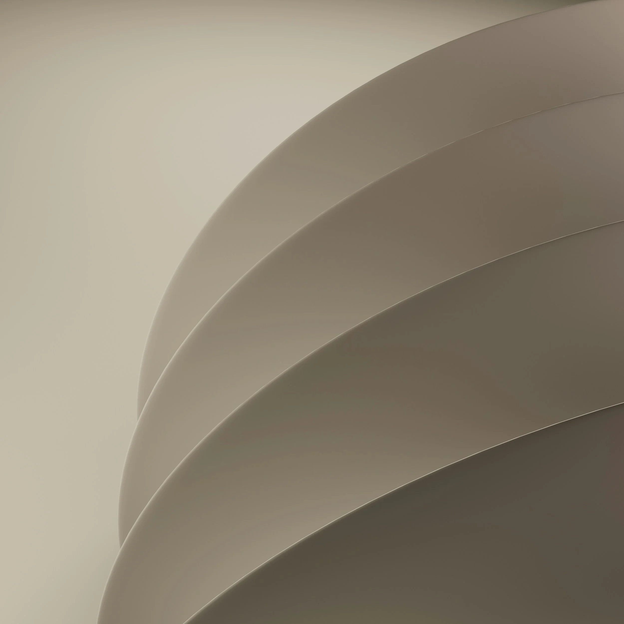 Close-up of curved, overlapping white or light gray panels.