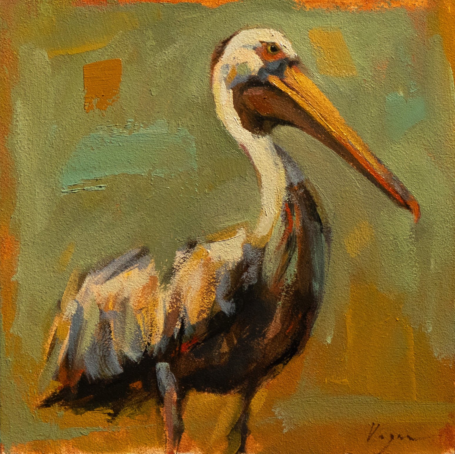 Beach Day - Mixed on Panel (6x6) - SOLD