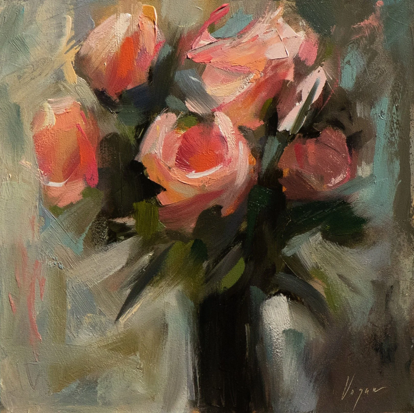 Bouquet - Oil on Panel (6x6)