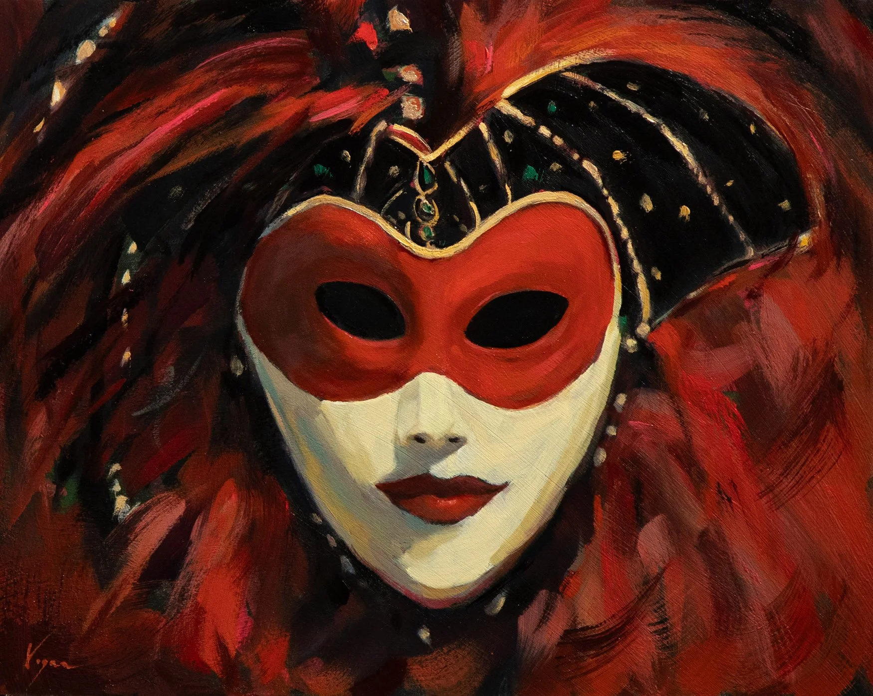 Venice Mask - Oil on Panel (8x10)