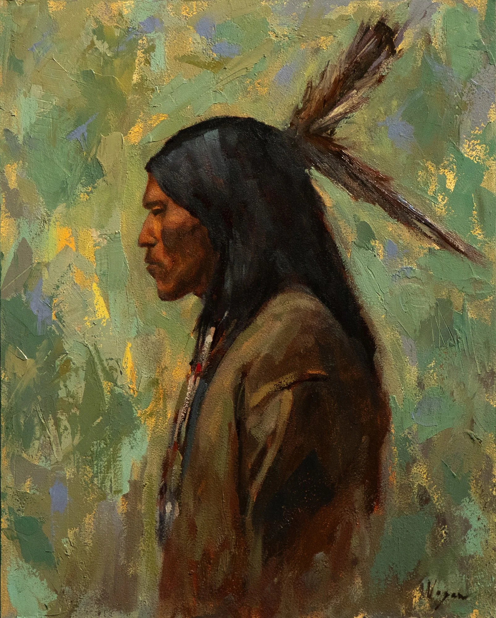 Two Feathers - Oil on Panel (8x10)