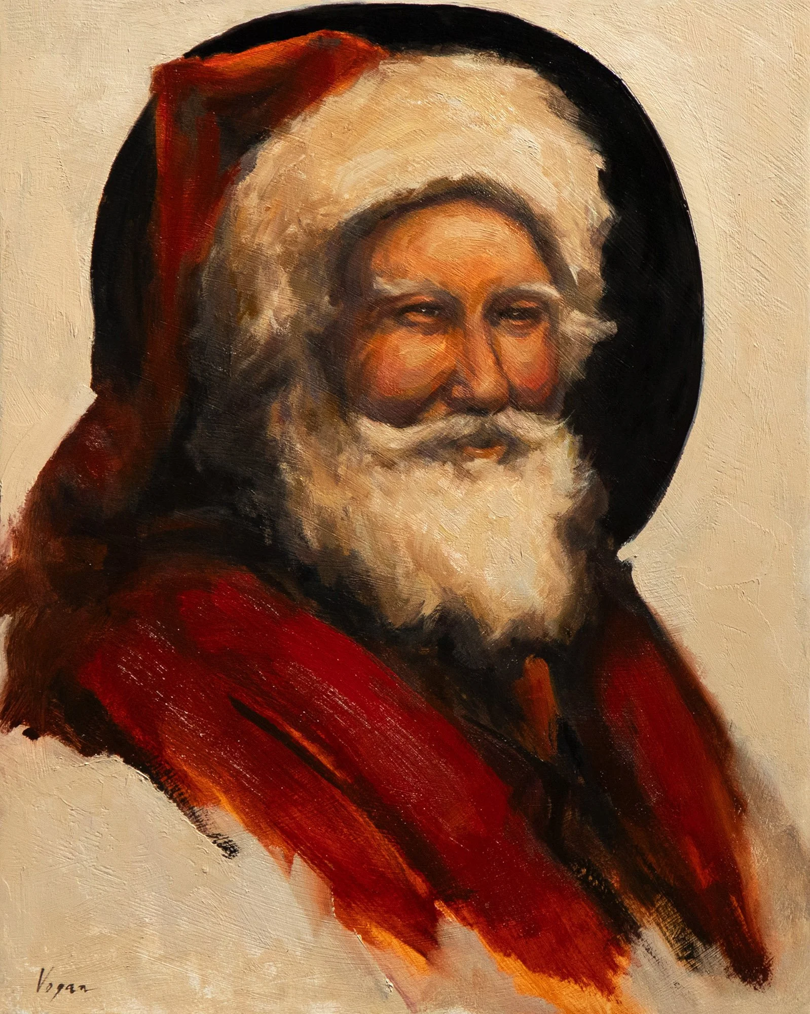 Kris Kringle - Oil on Panel (8x10)