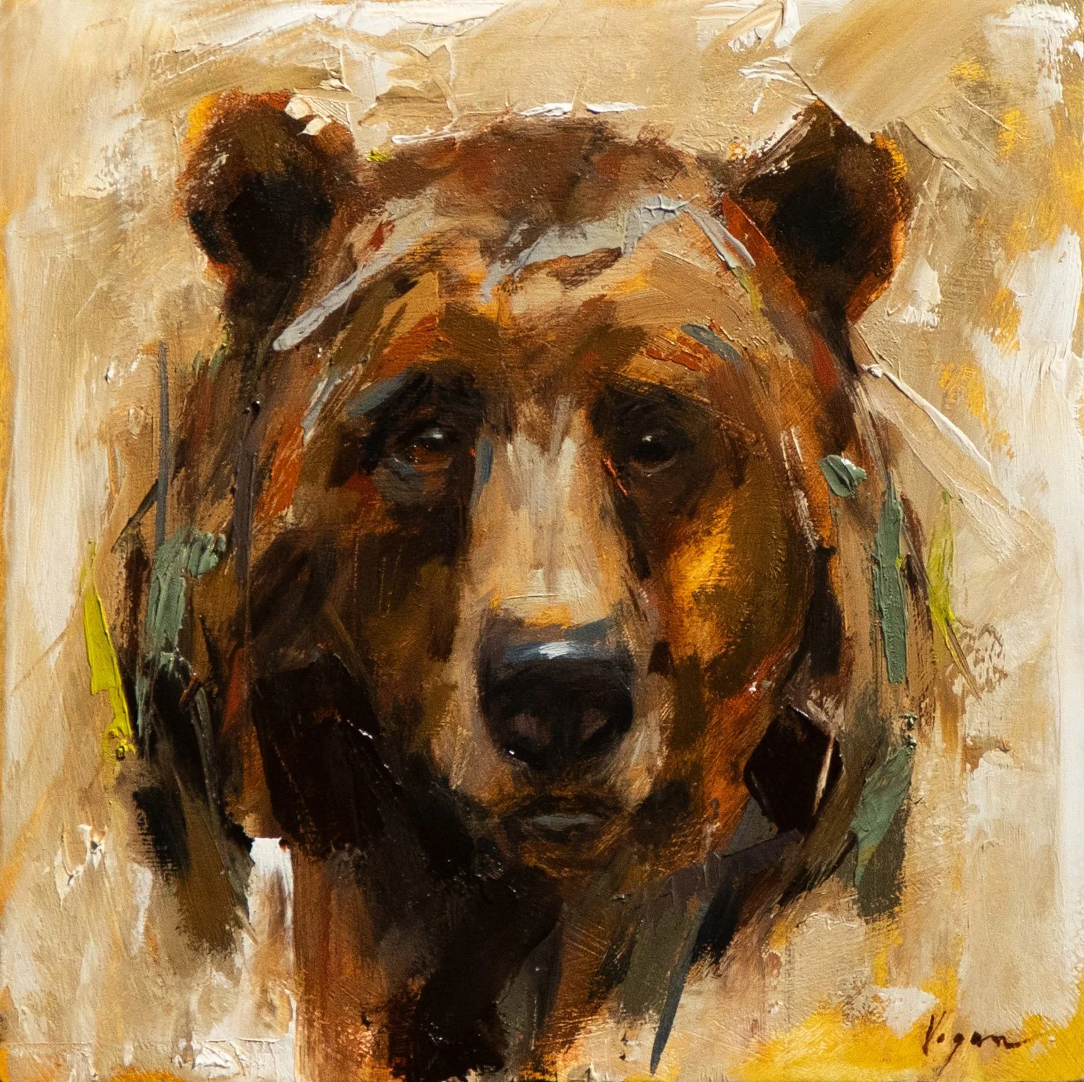 Griz - Oil on Panel (6x6)  SOLD
