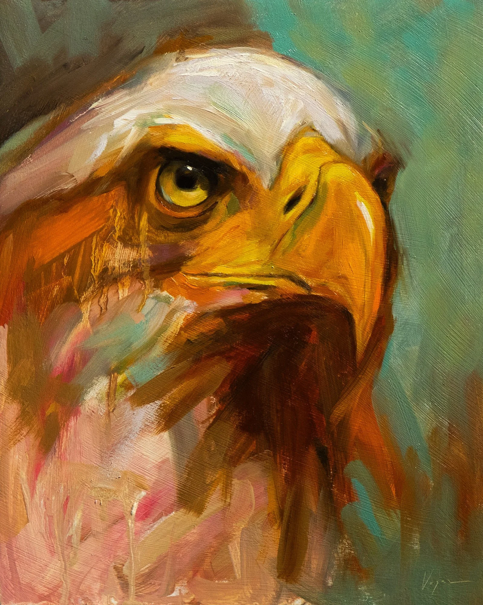 Abstract Eagle - Oil on Panel (8x10)