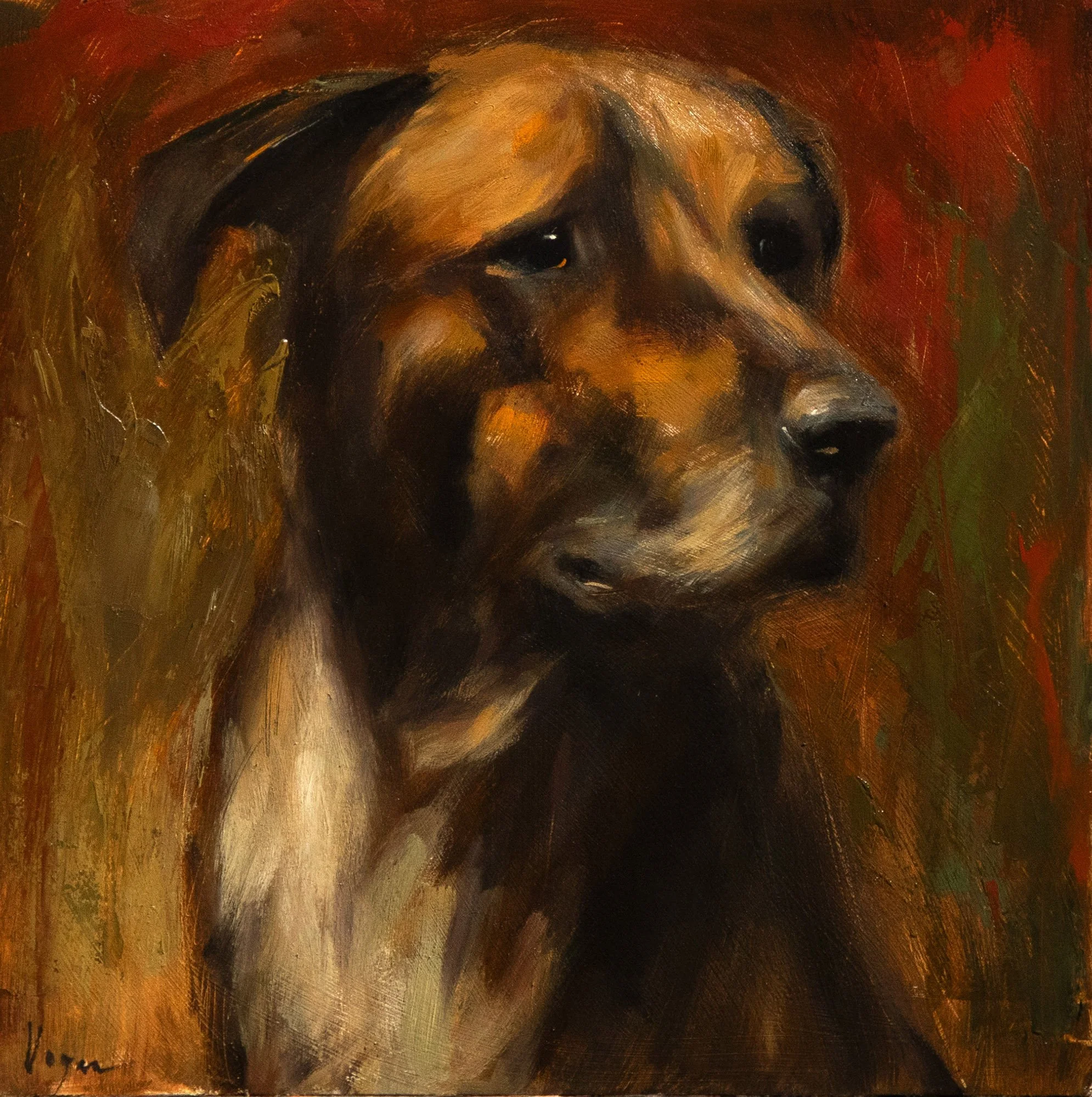 The Look - Oil on Panel (8x8) SOLD