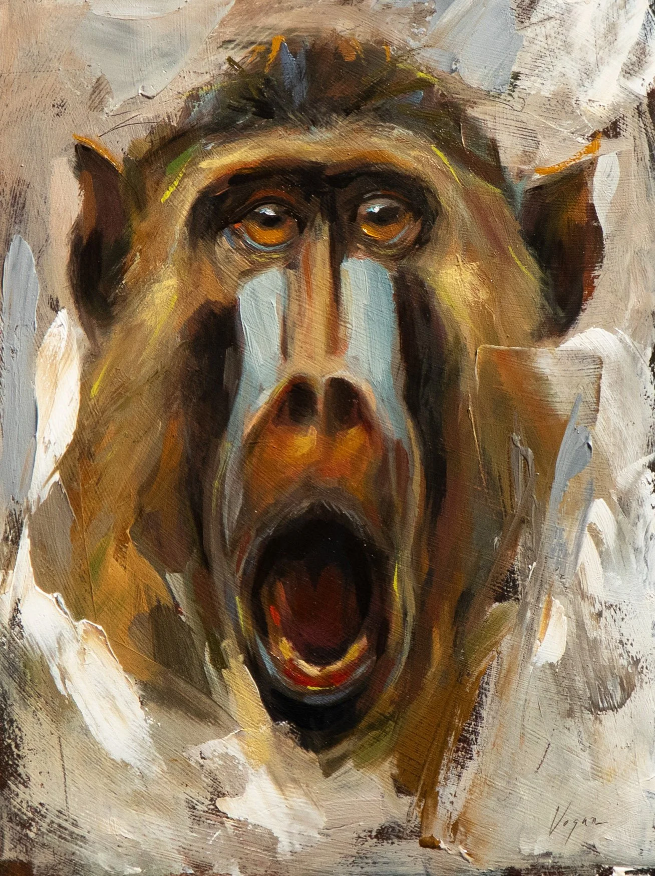 Shocked - Oil on Panel (8x6)
