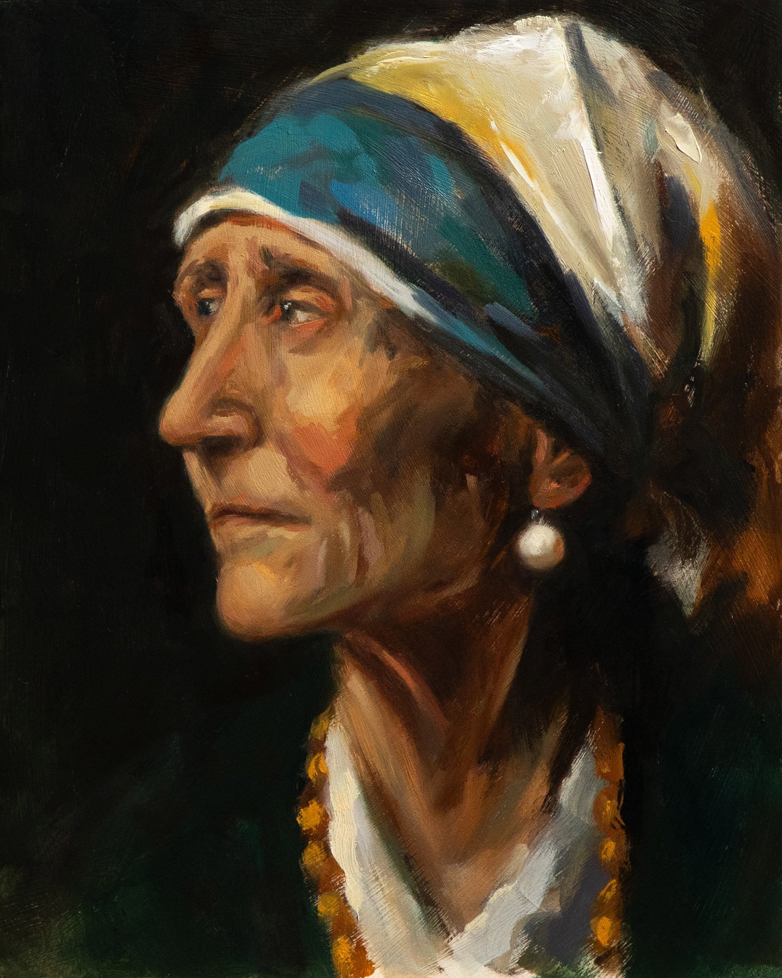 But Wiser - Oil on Panel (8x10)