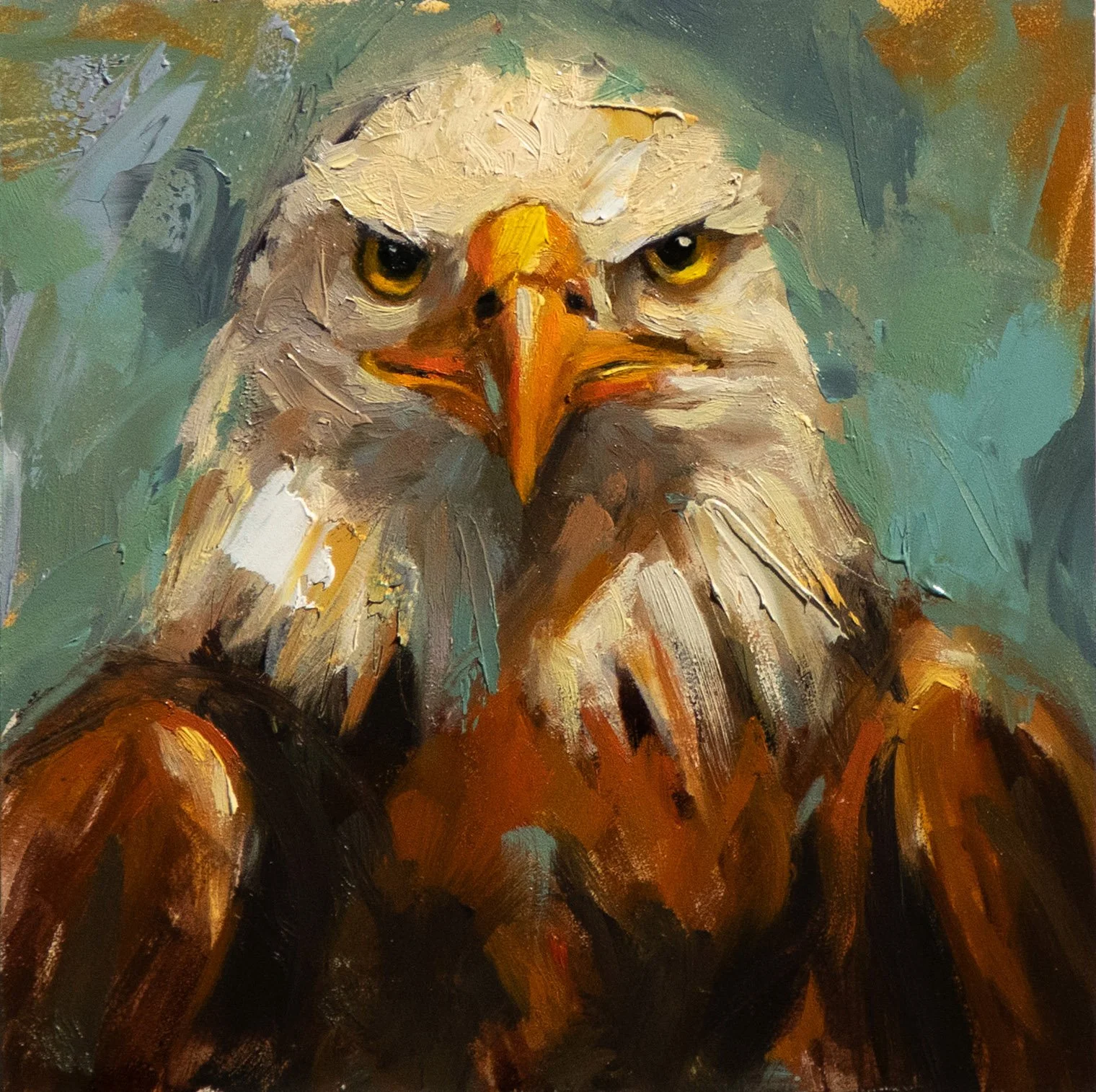 Eagle - Oil on Panel (6x6) SOLD