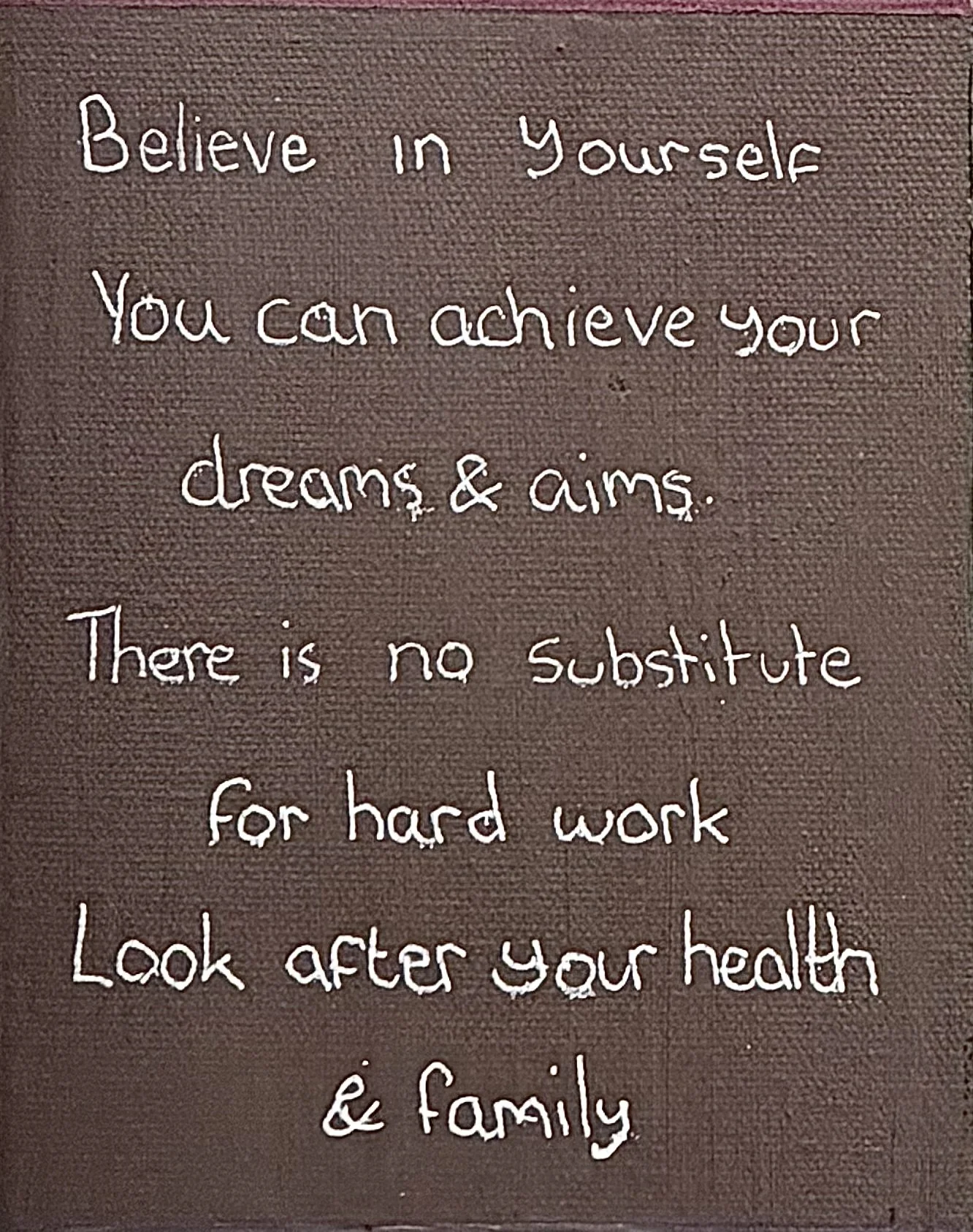 "Look after yourself and your family" - Age 61