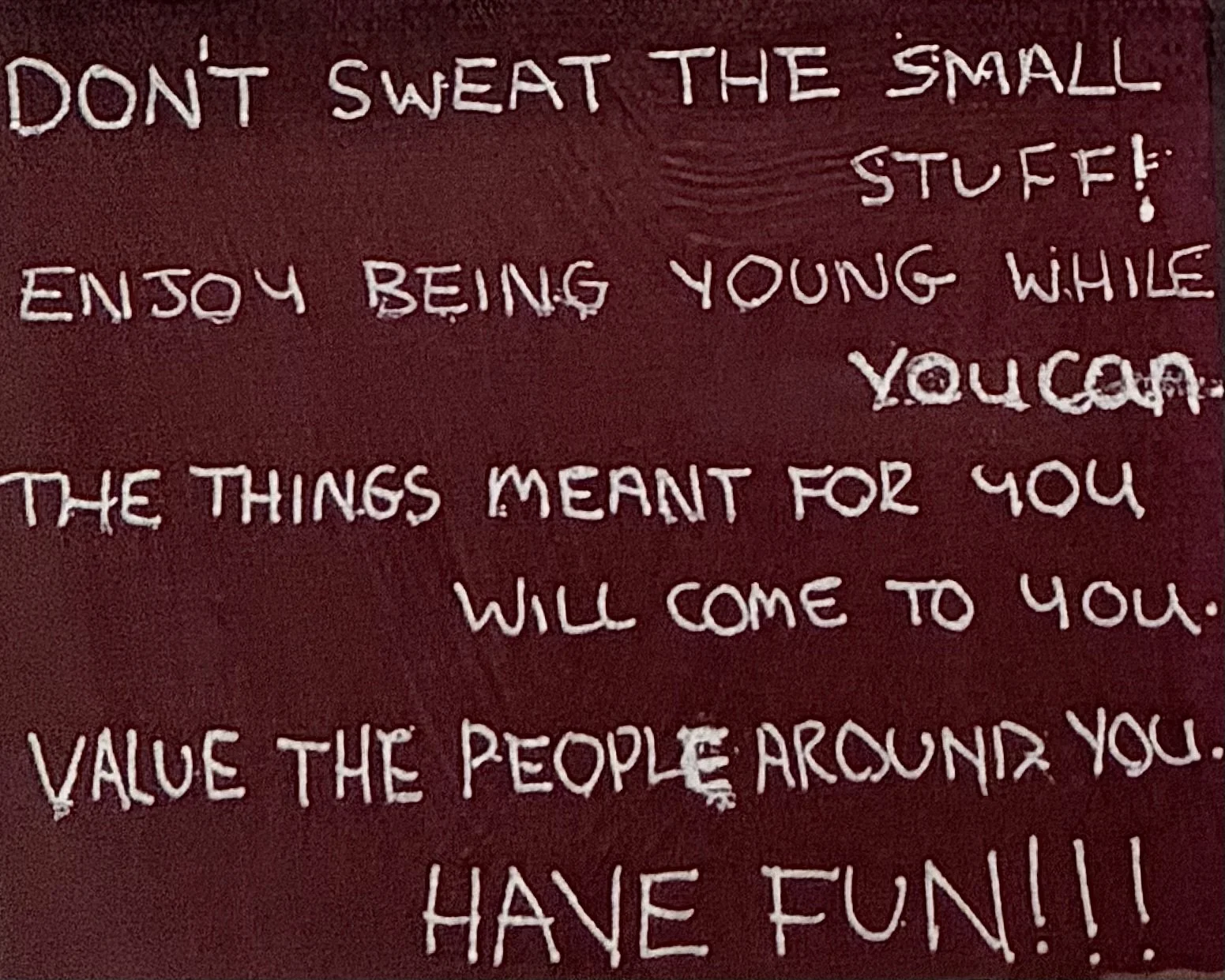 "The things meant for you will find you" - Age 48