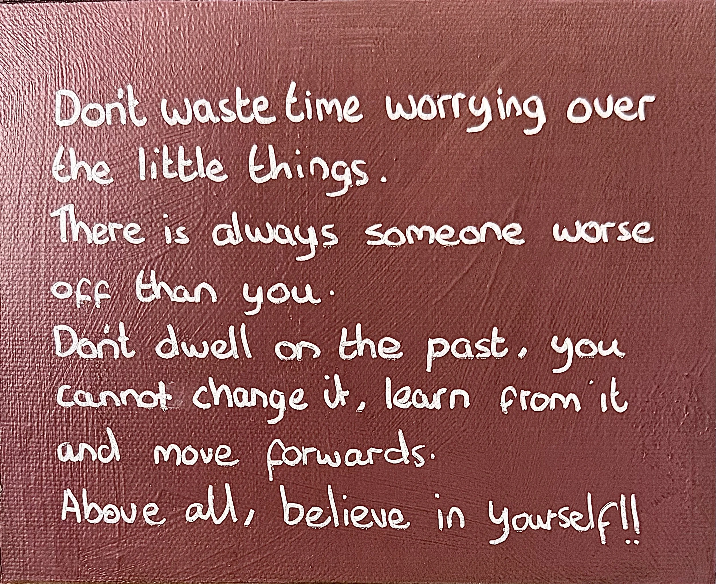 "Don't waste time" - Age 68