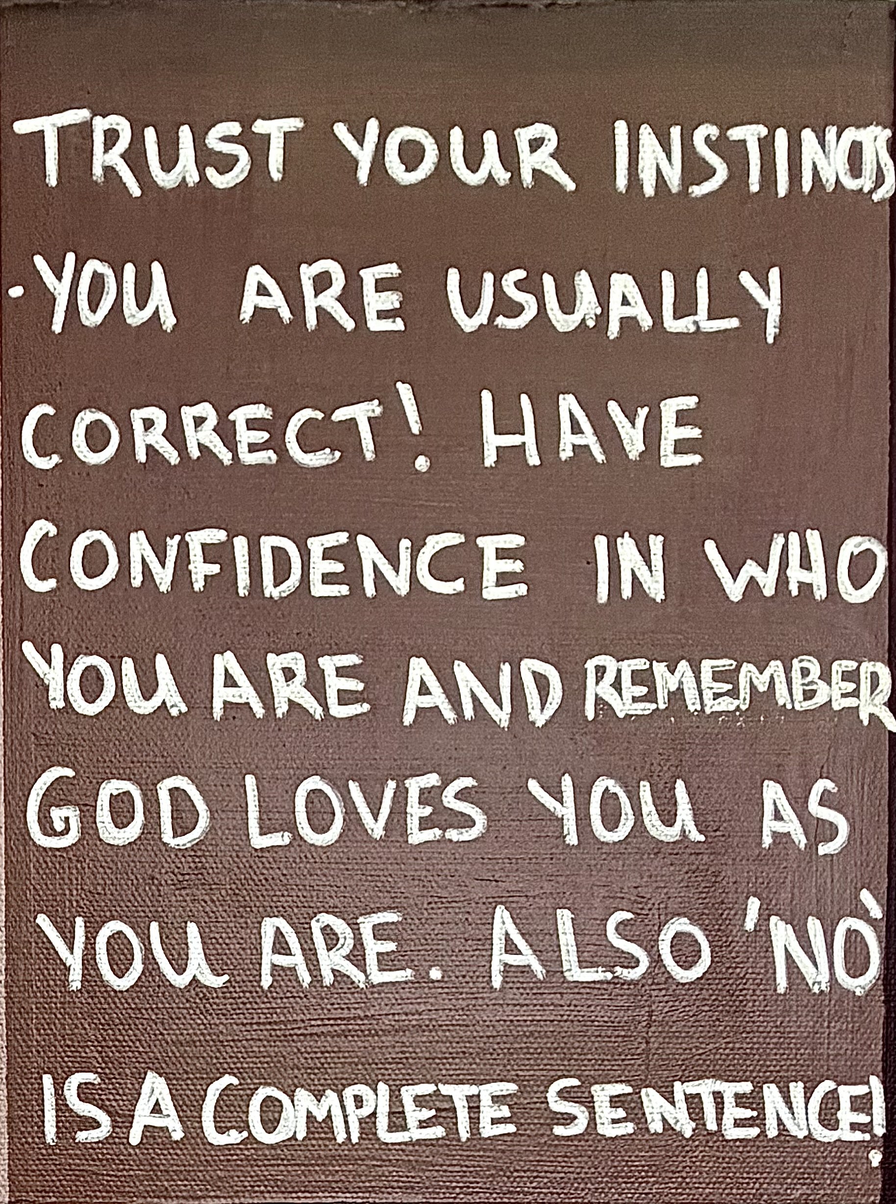 "No is a complete sentence" - Age 50