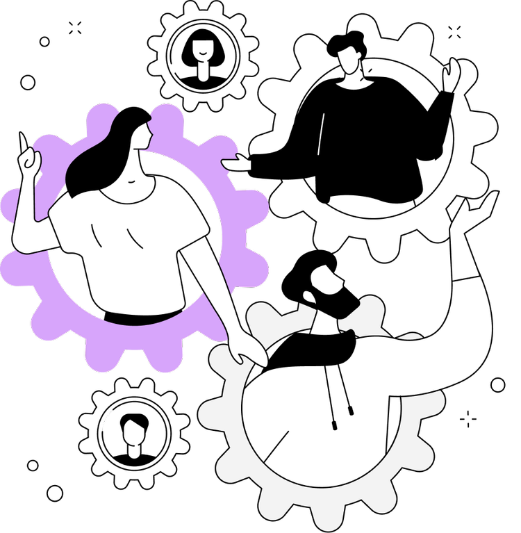 Gears illustration - Elevate your web development and analytics