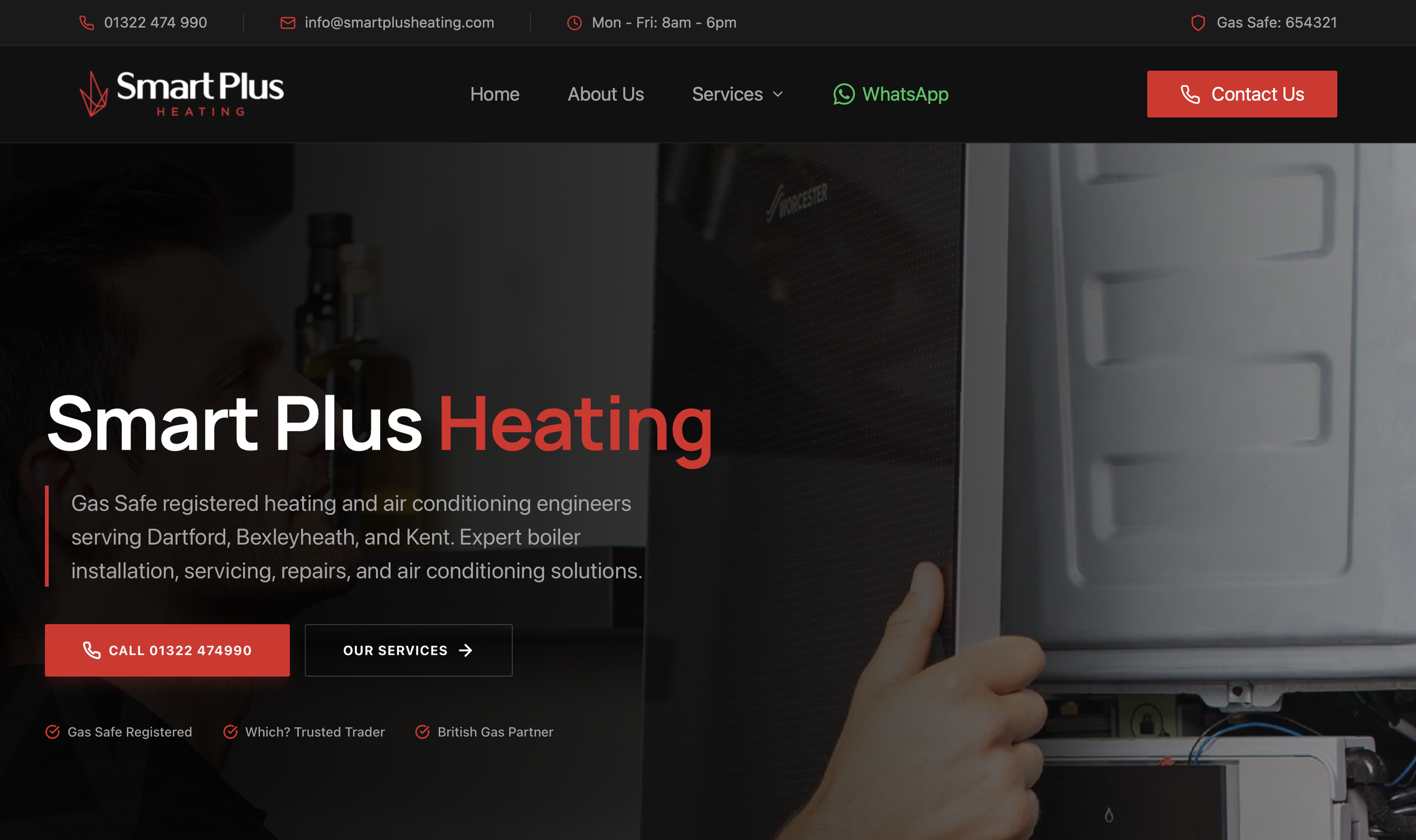 Smart Plus Heating website by your digital team