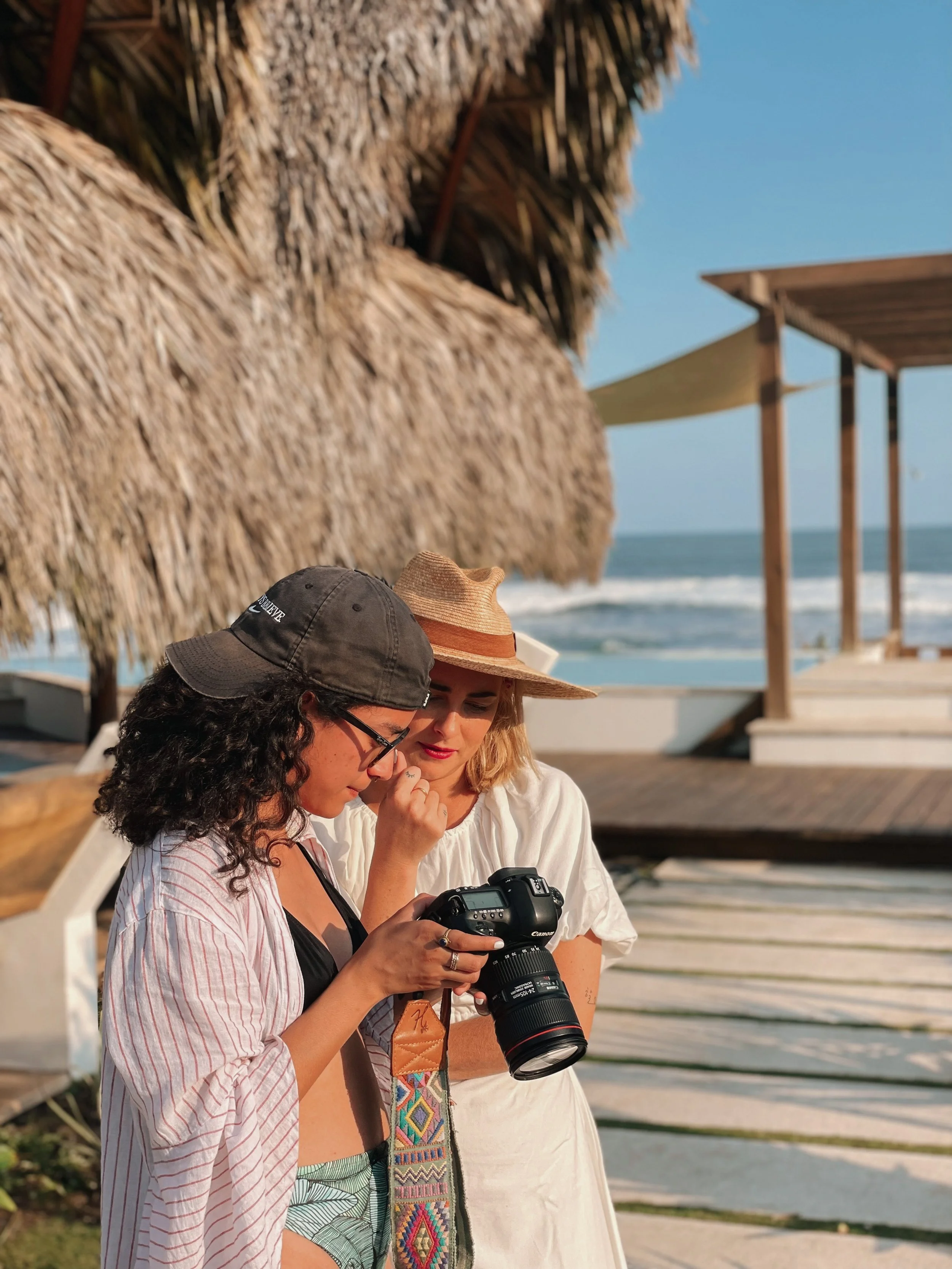 Creative direction and photography during a brand content shoot on the coast of Guatemala.