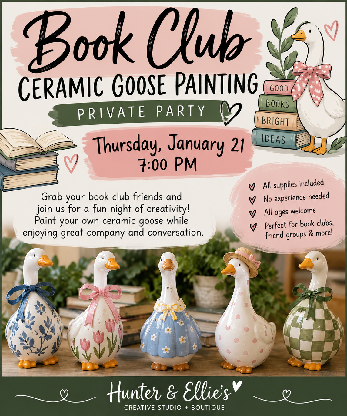 Private Party - Book Club Goose Painting