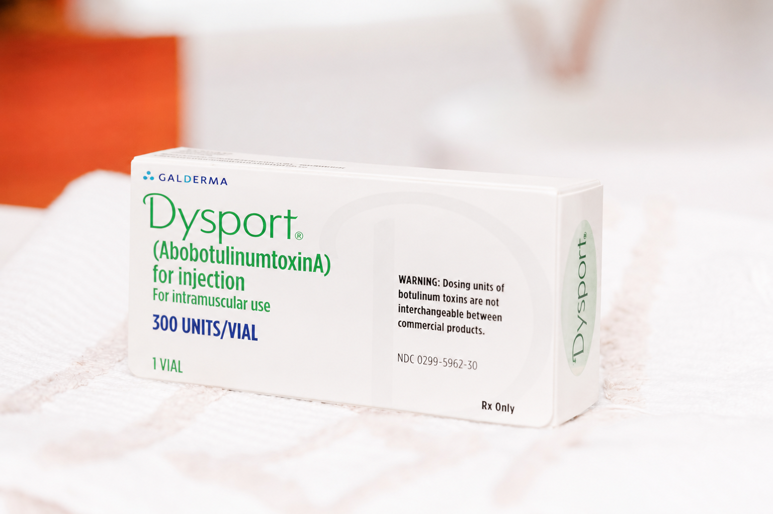 Box of Dysport (AbobotulinumtoxinA) for injection with 300 units