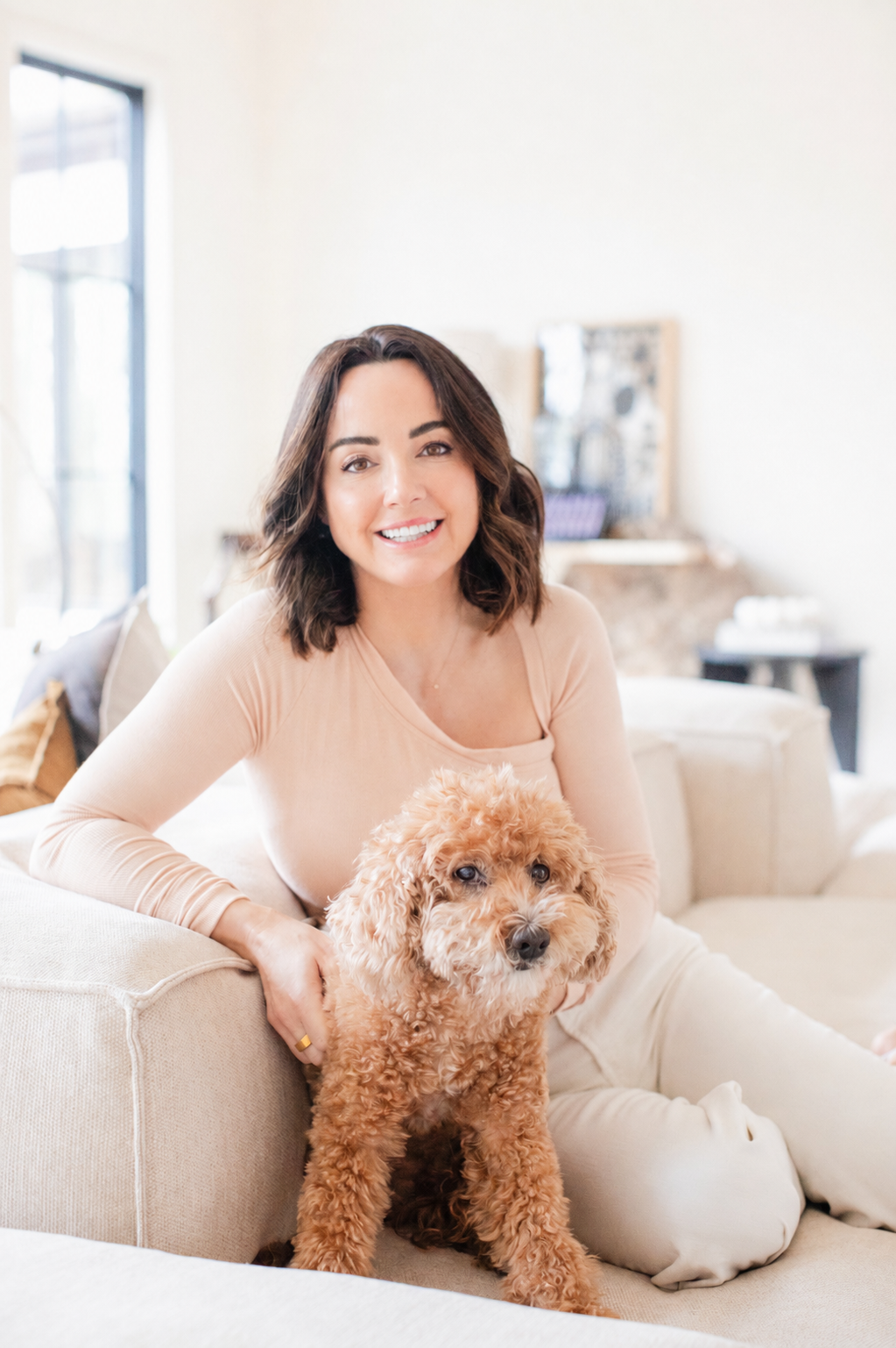 Casey Powell PA with her dog.
