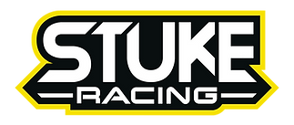 Stuke Racing logo with black, white, and yellow colors