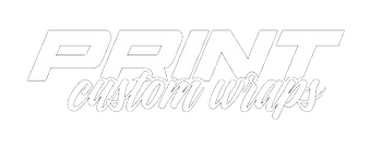 Logo with the text 'PRINT custom wrap' in bold, stylized fonts