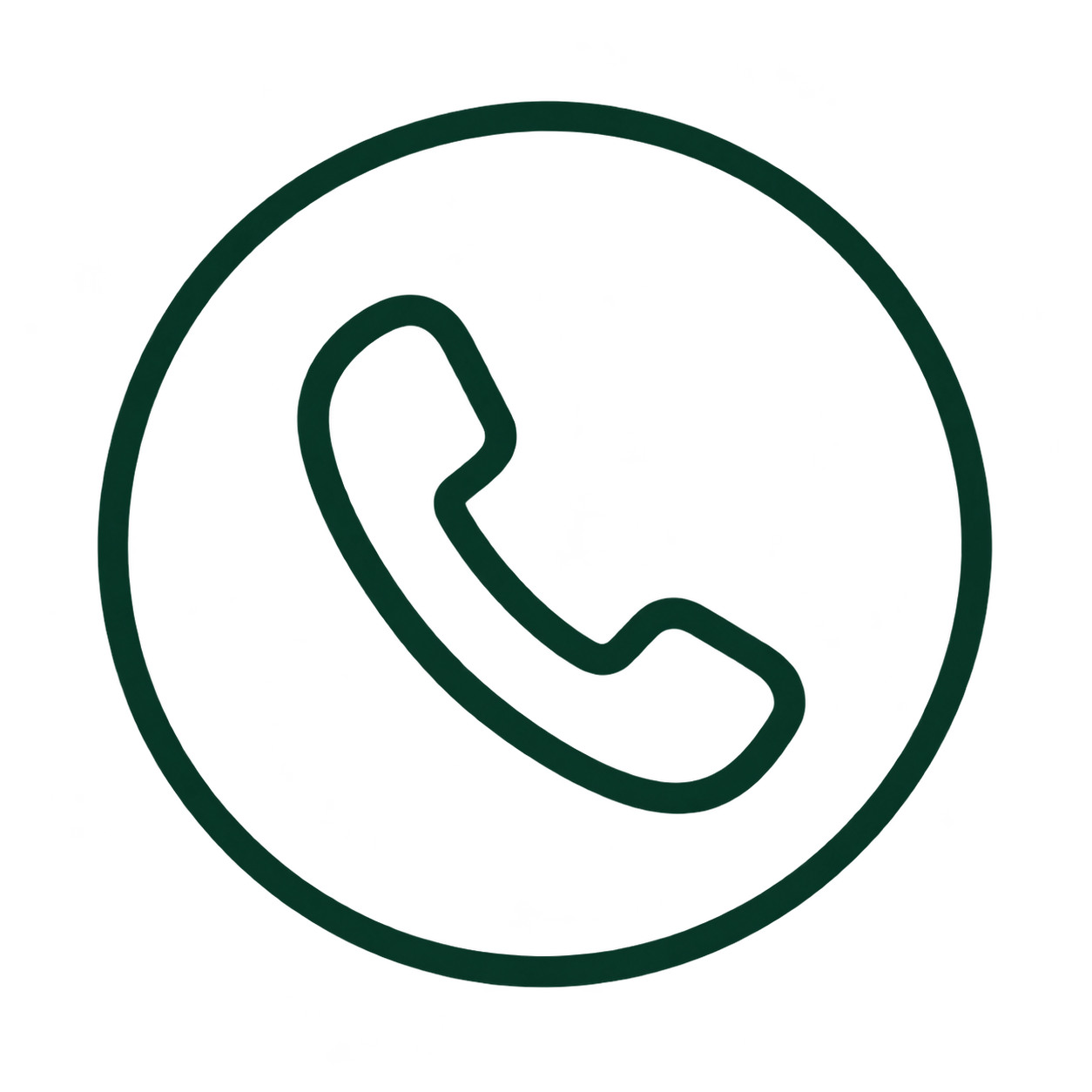 Dark green phone icon representing getting in touch about probate property services.