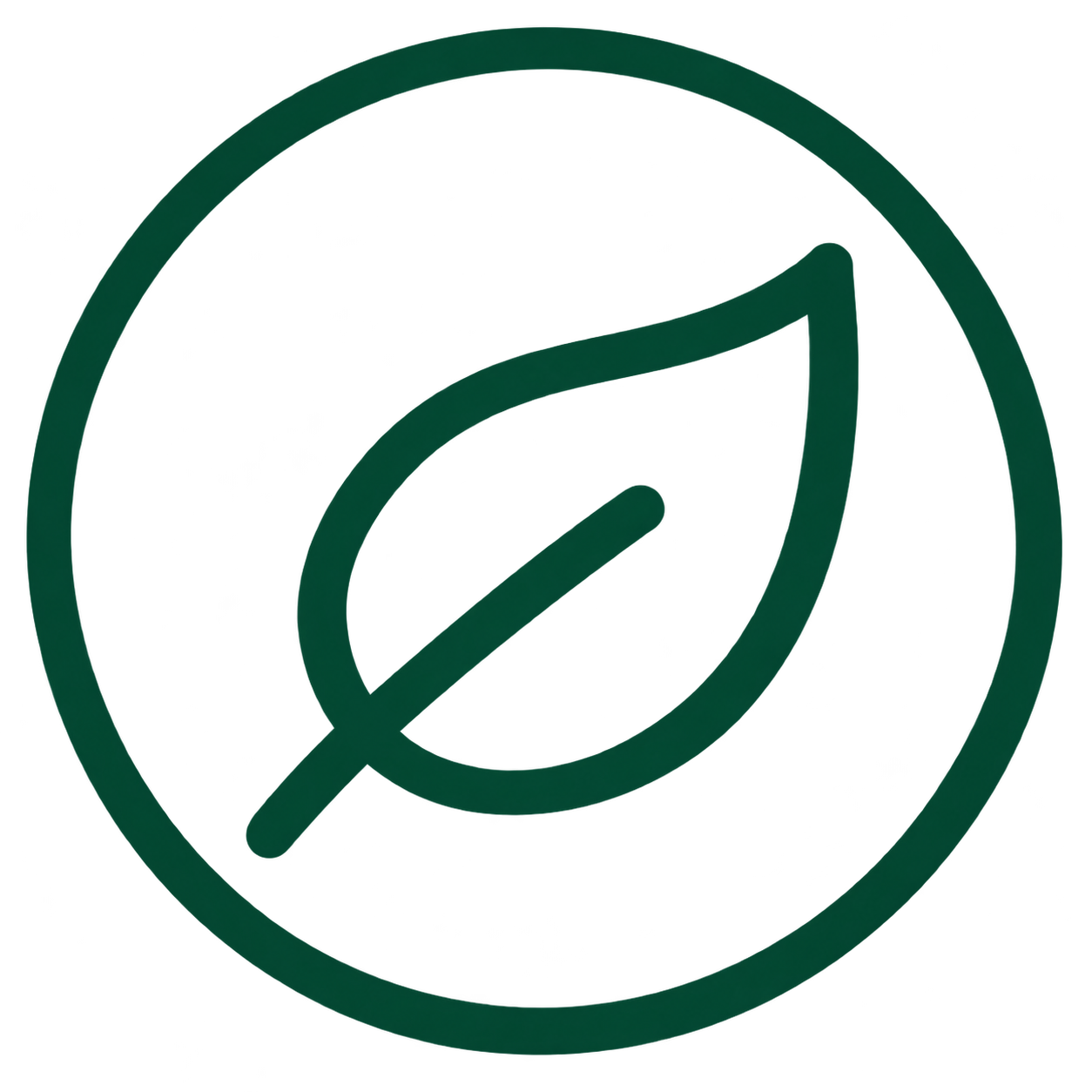 Dark green leaf icon representing a respectful and considerate approach to probate property contents.