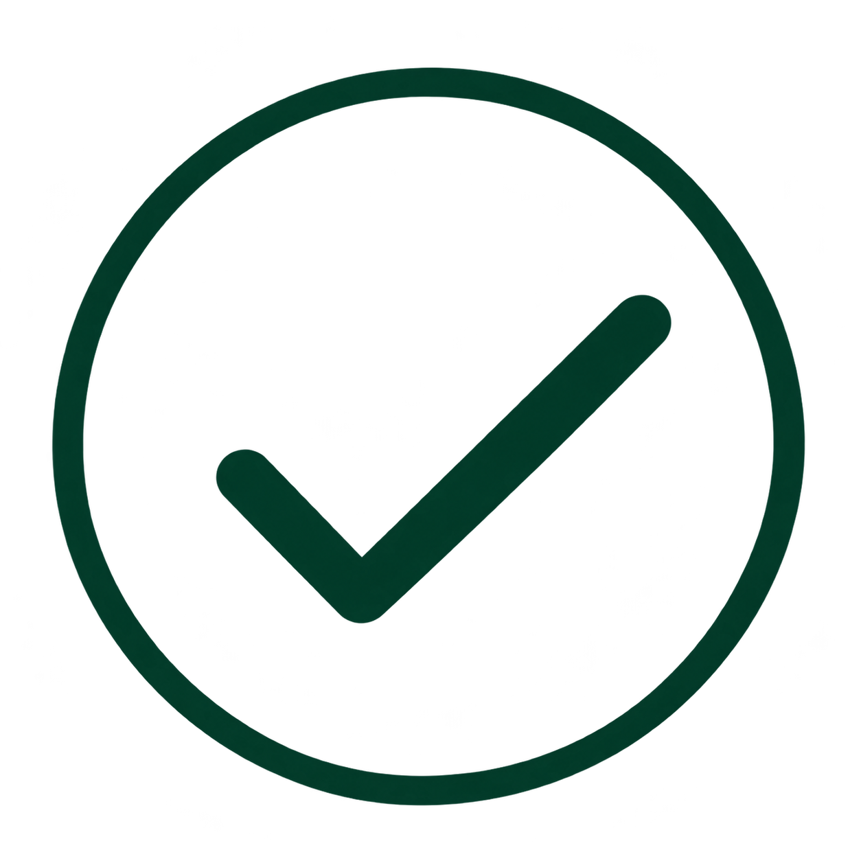 Dark green check icon representing completed probate house clearance services.