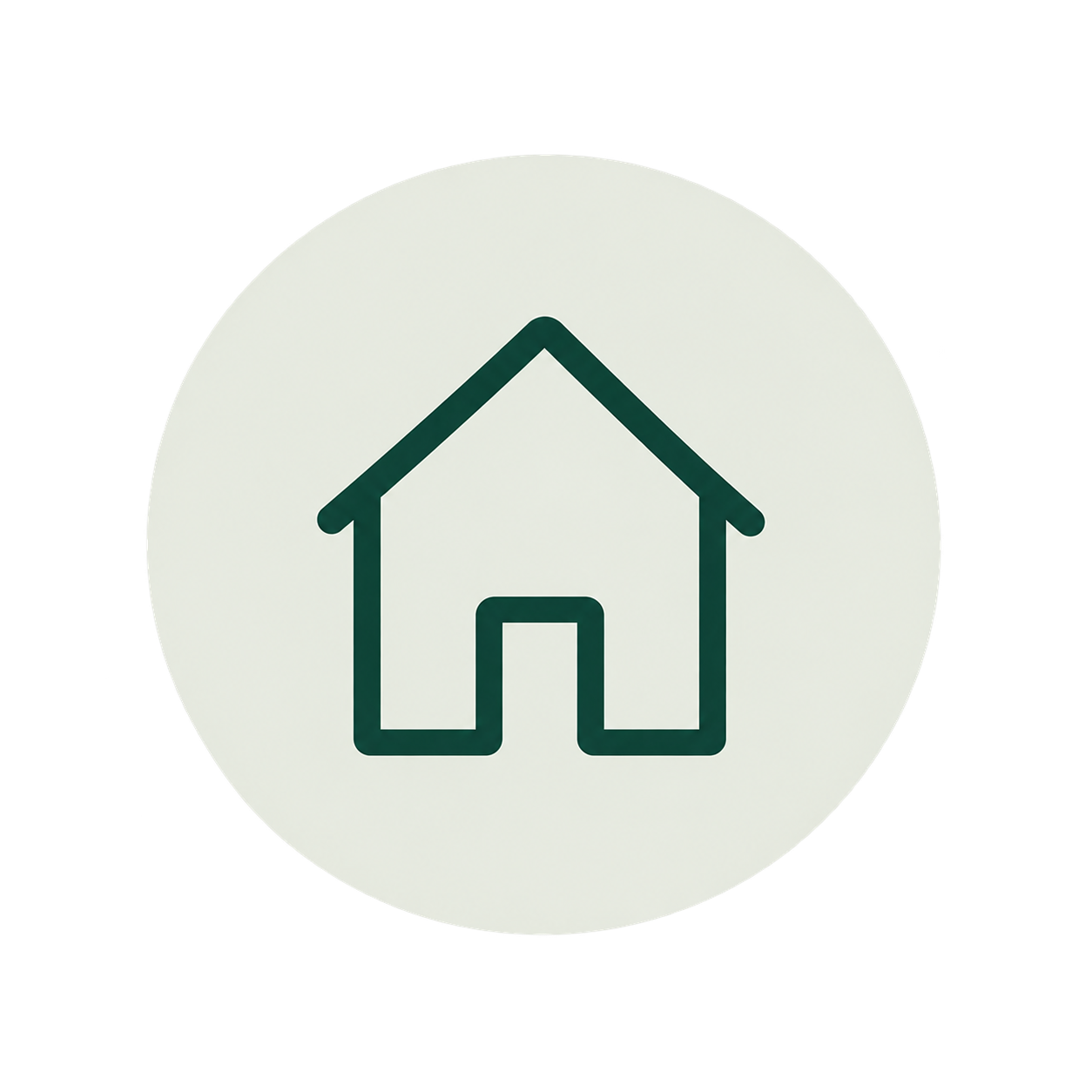 Dark green house icon representing full or partial probate house clearance services.