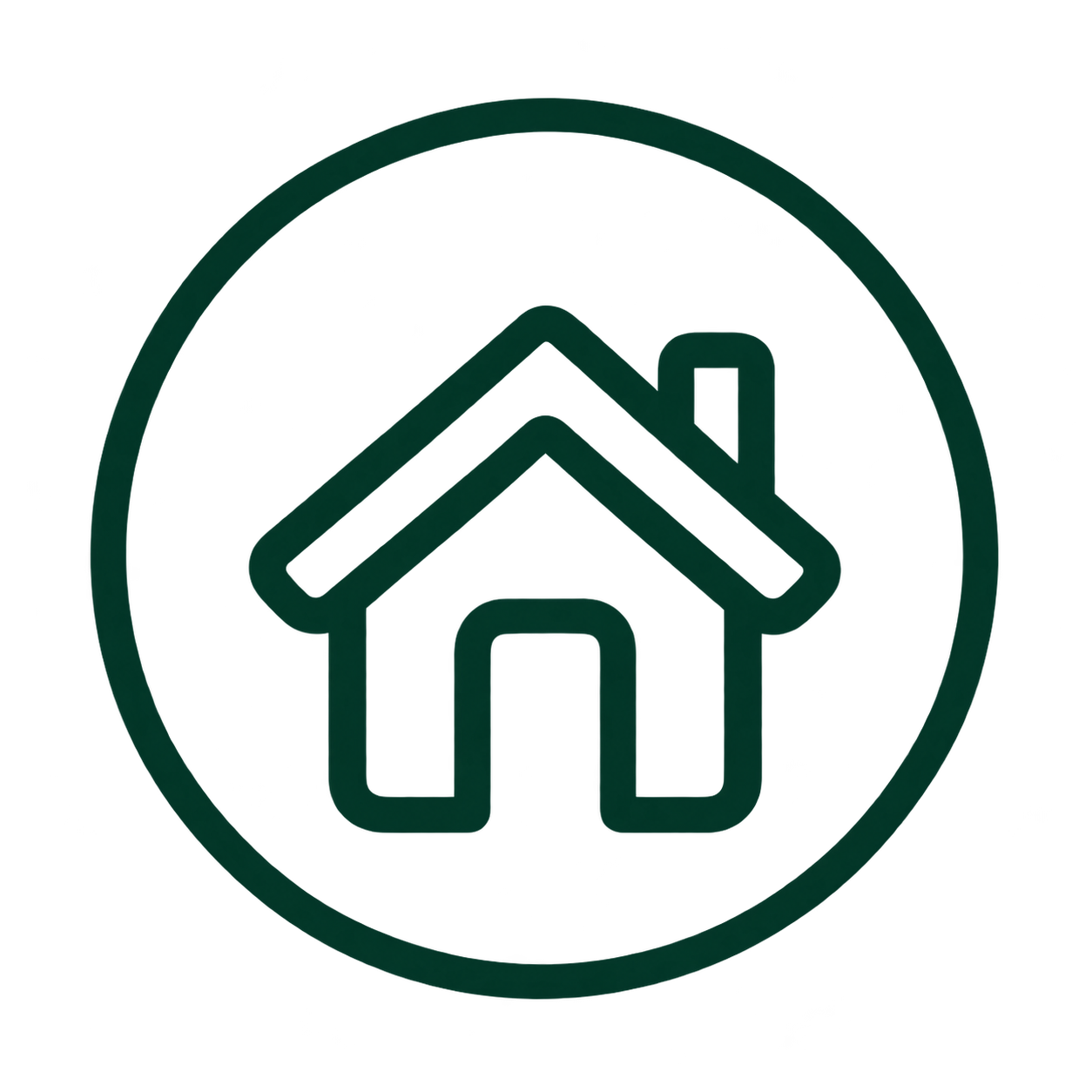 Dark green house icon representing probate property assessment.
