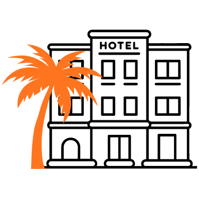 map icon for hotel and holiday let content services