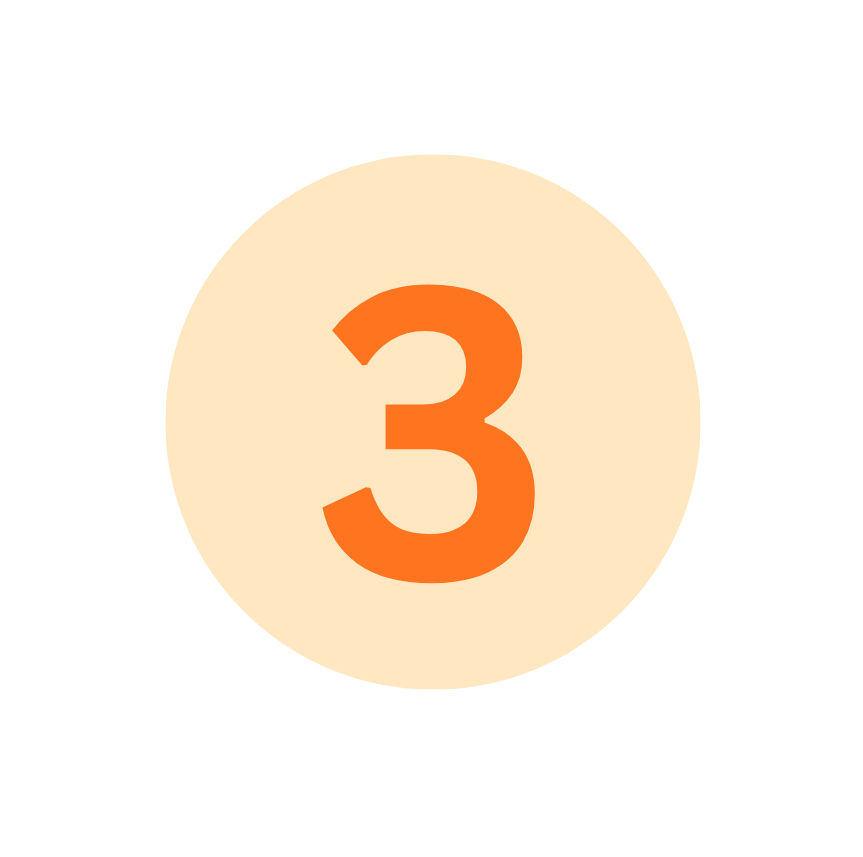 Number 3 icon for the how we work section