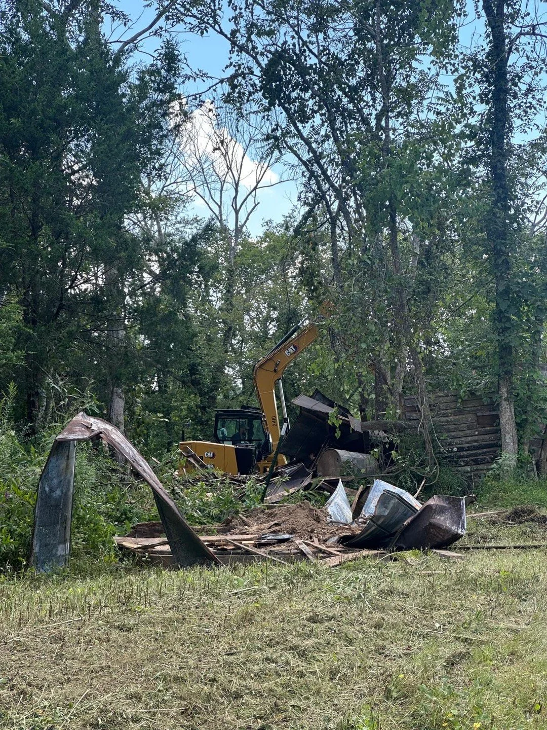 Old structure had to go. We took it down to dirt and hauled every piece out.