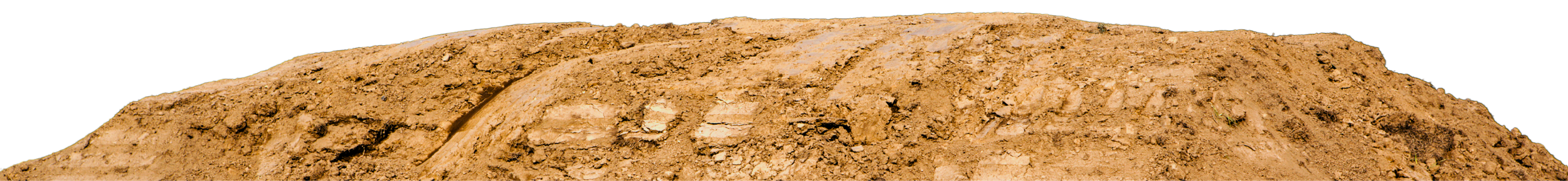 Close-up image of reddish-brown Martian soil or surface with uneven texture and small rocks.